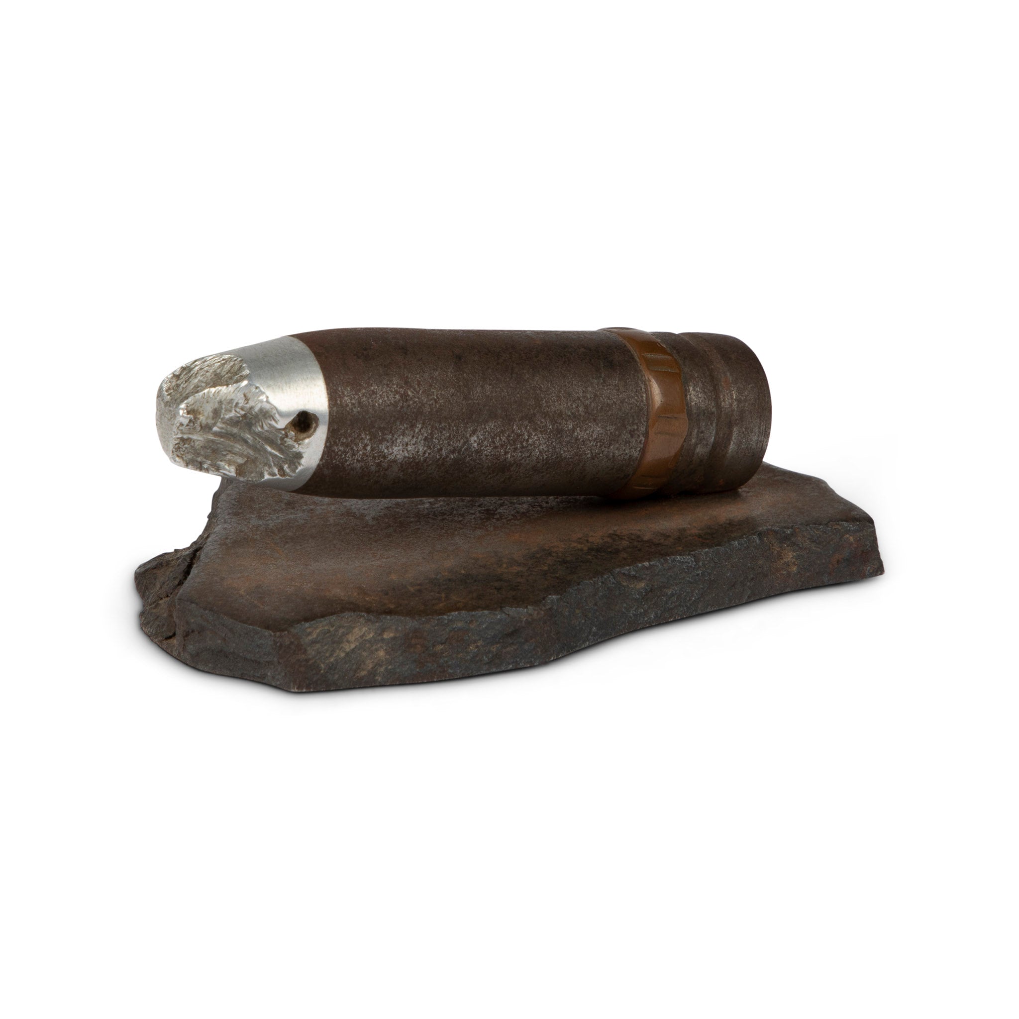 Trench Art Steel Cigar Paperweight