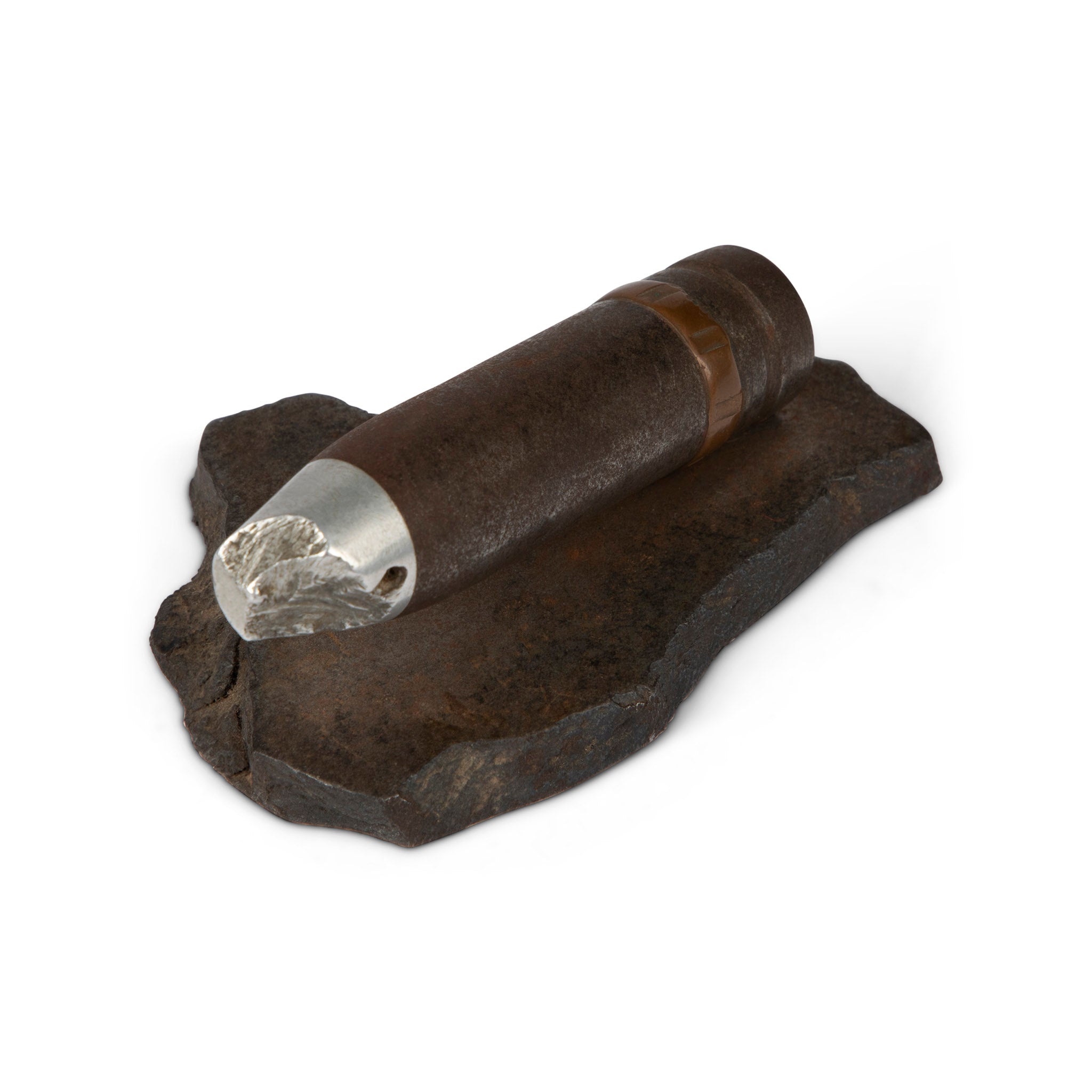 Trench Art Steel Cigar Paperweight