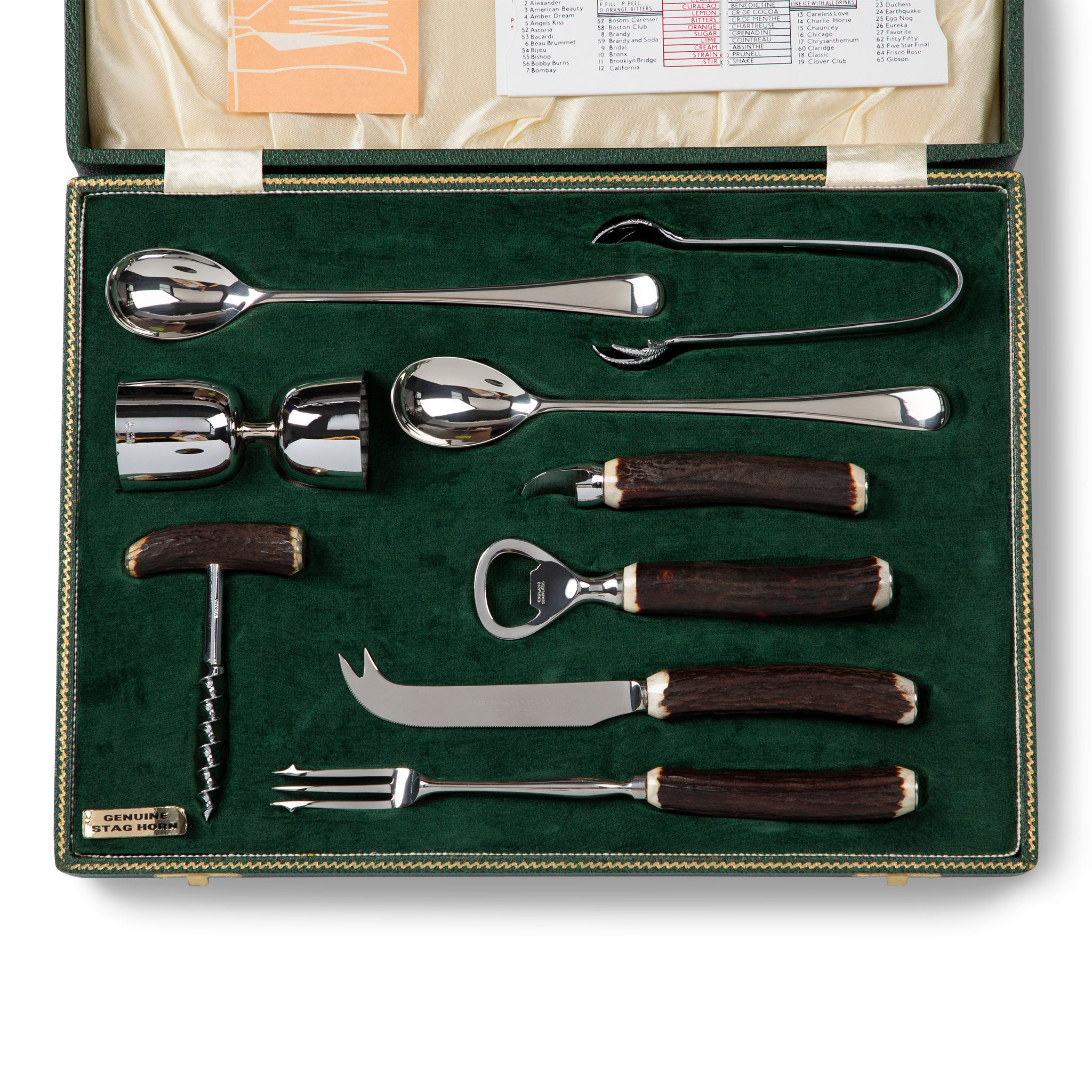 Vintage Abercrombie & Fitch Stag Horn Bart Tool Set
