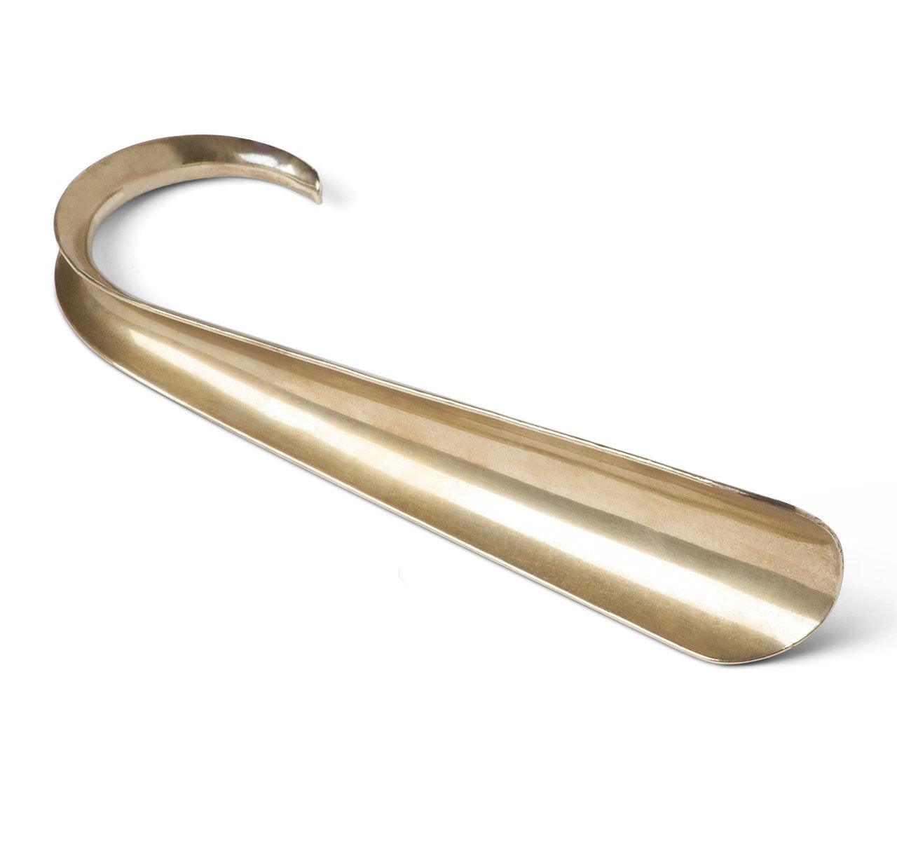 Vintage Brass Pig's Tail Shoe Horn