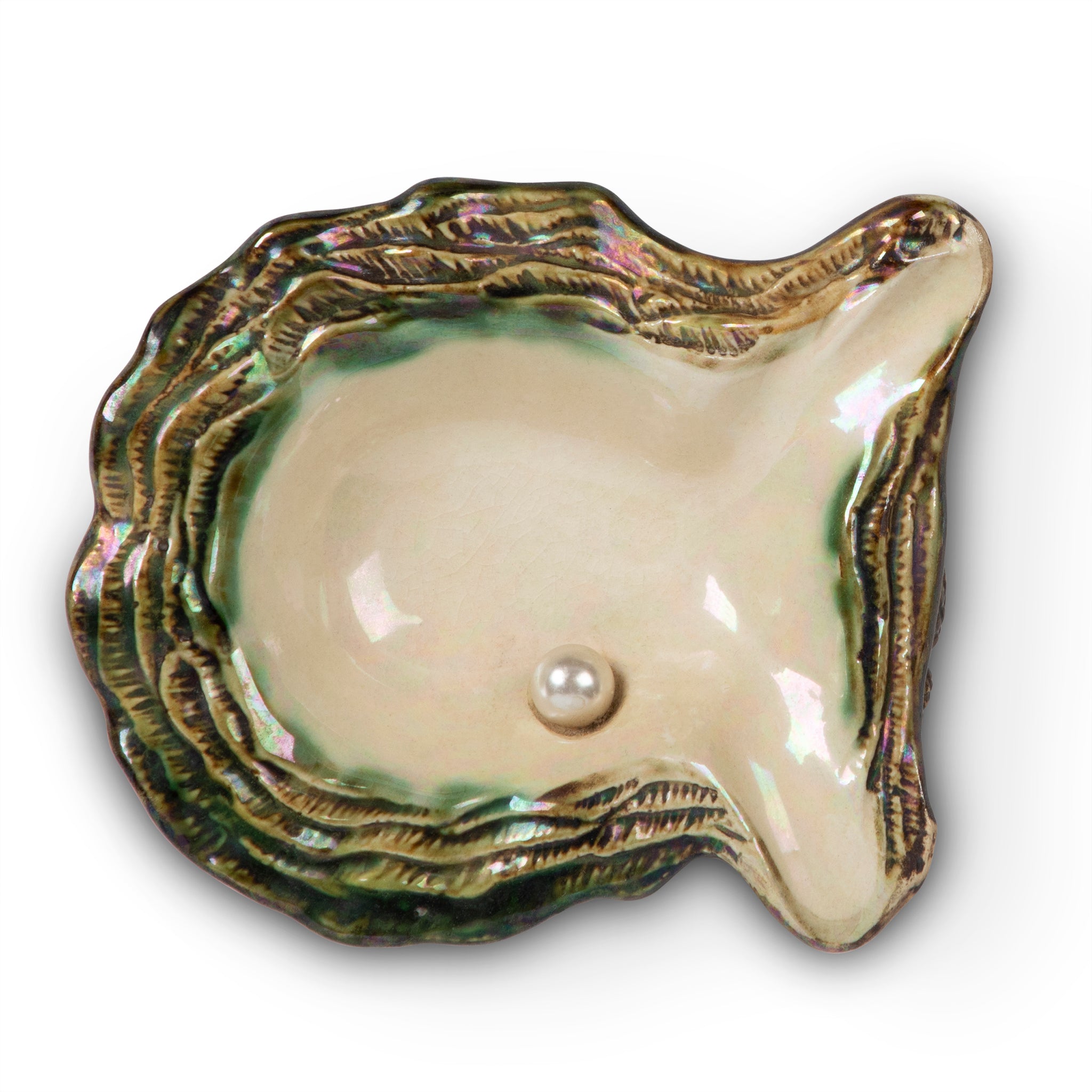 Vintage Oyster Shell Porcelain Cigar Ashtray