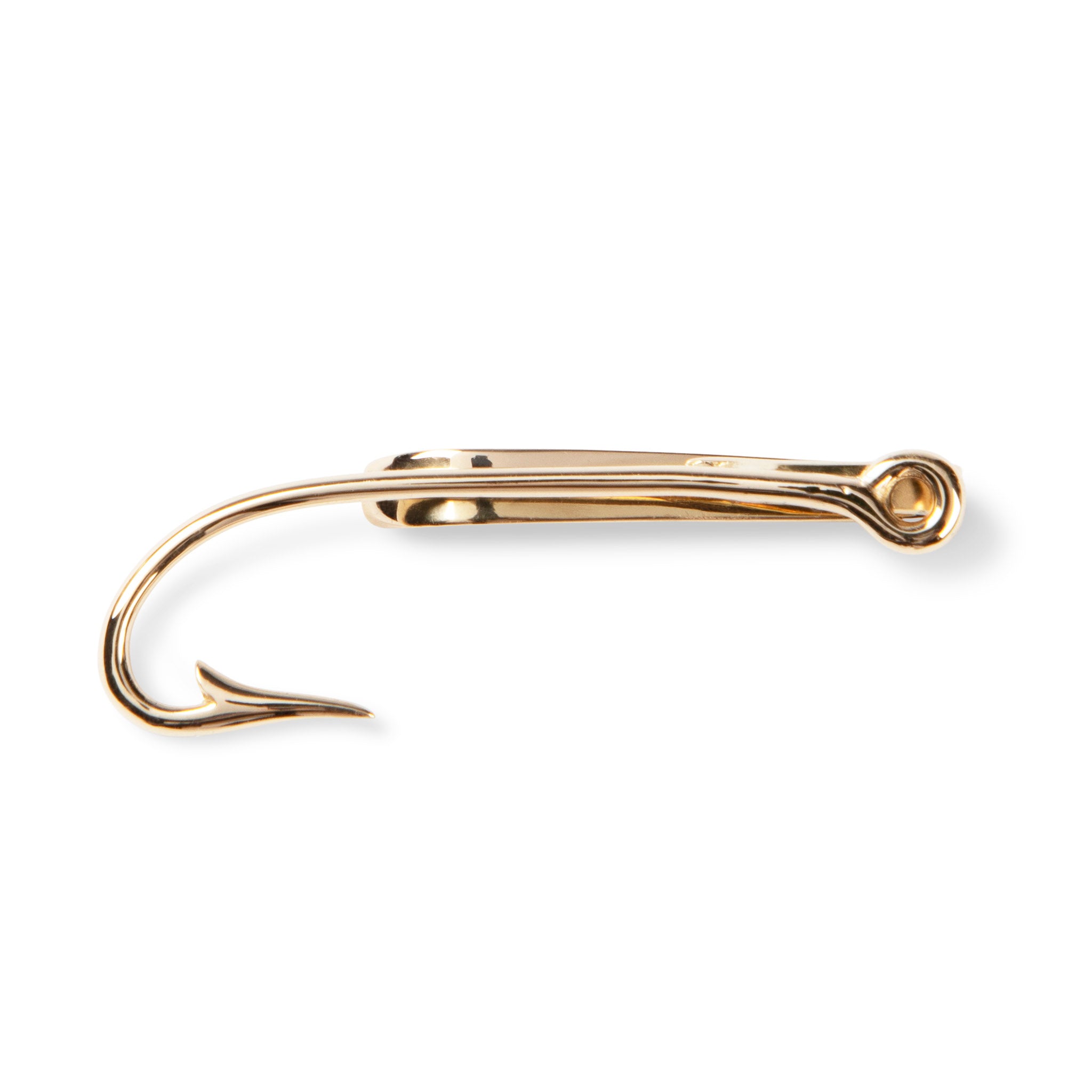 Vintage Tiffany & Co. 14k Gold Fish Hook Tie Clip