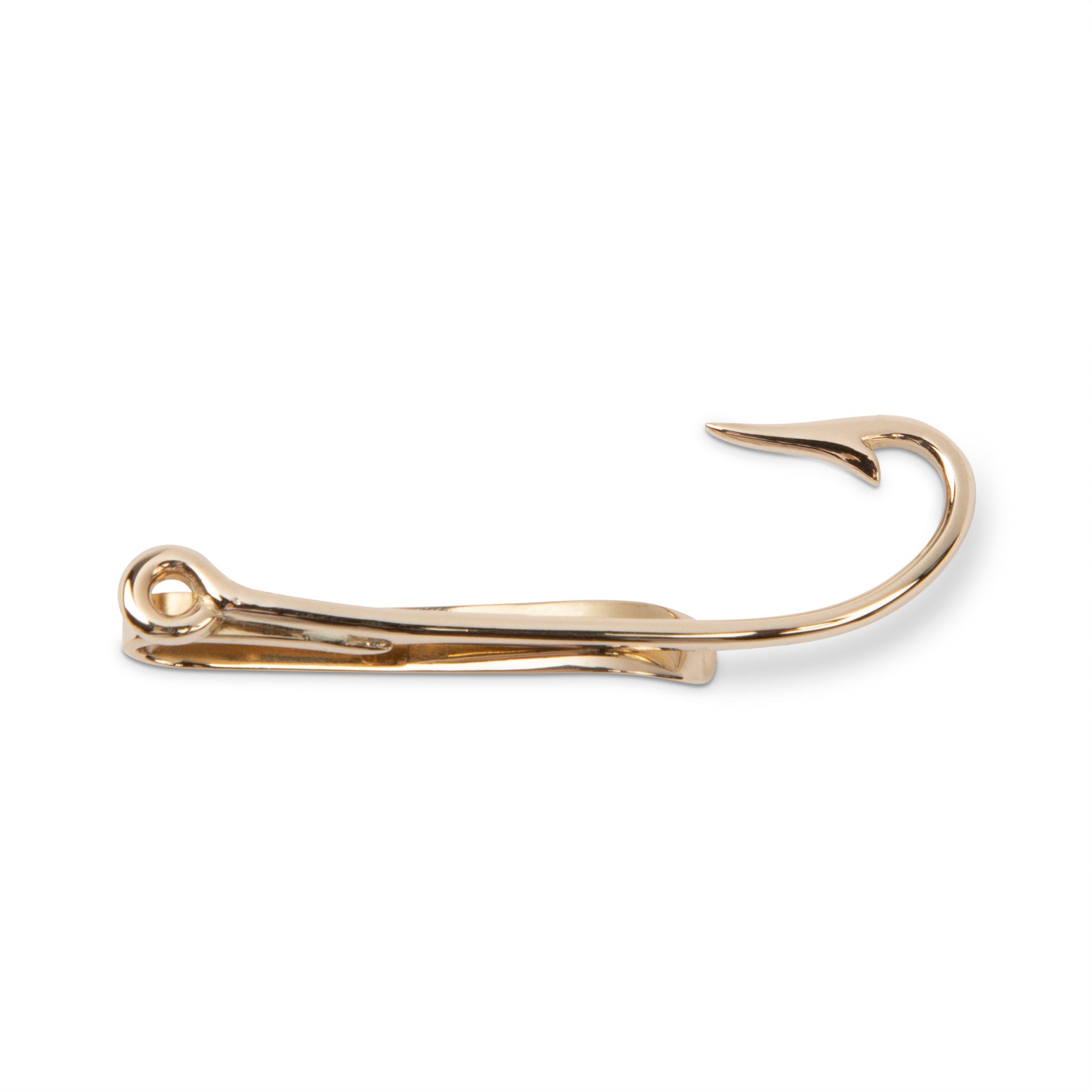 Vintage Tiffany & Co. 14k Gold Fish Hook Tie Clip