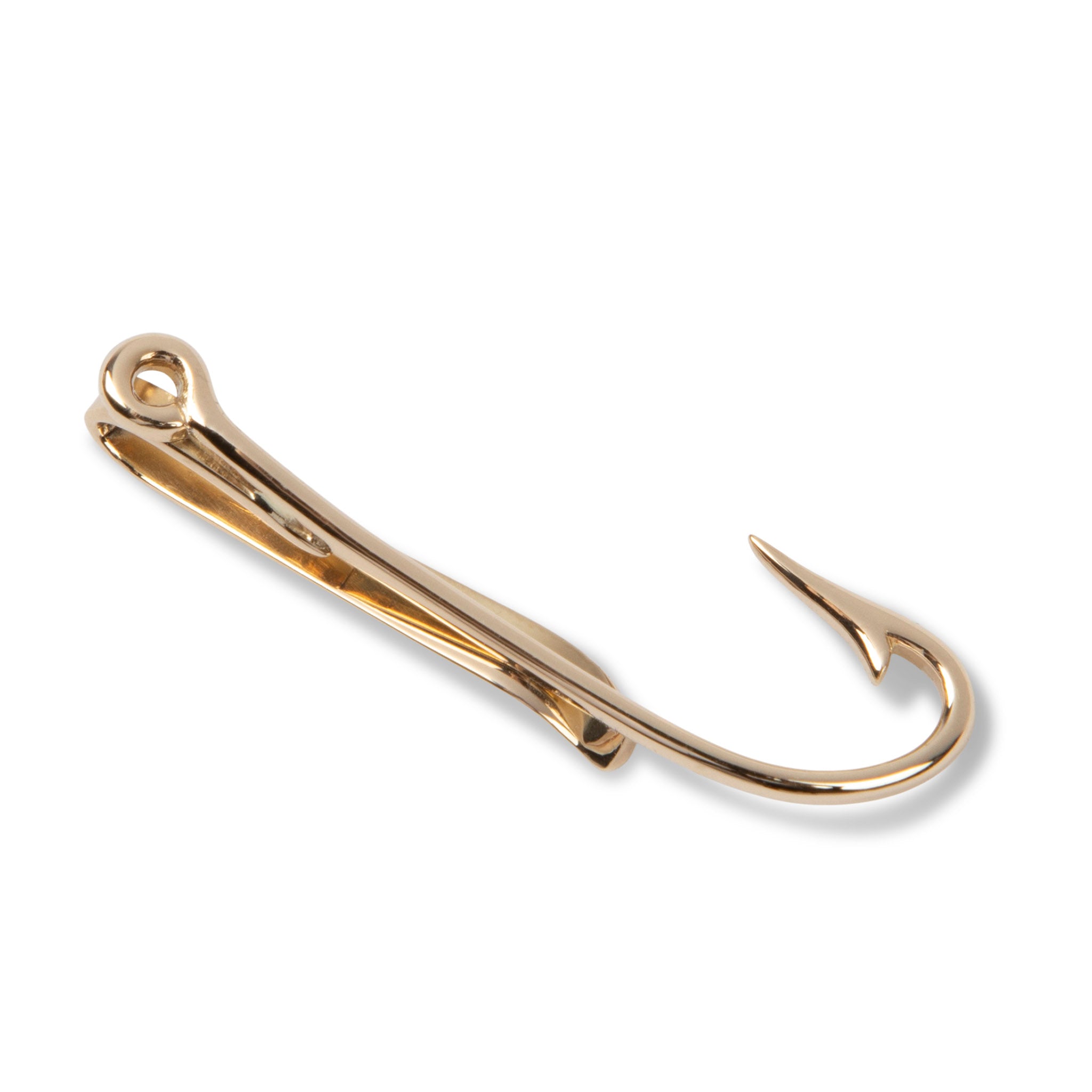 Vintage Tiffany & Co. 14k Gold Fish Hook Tie Clip