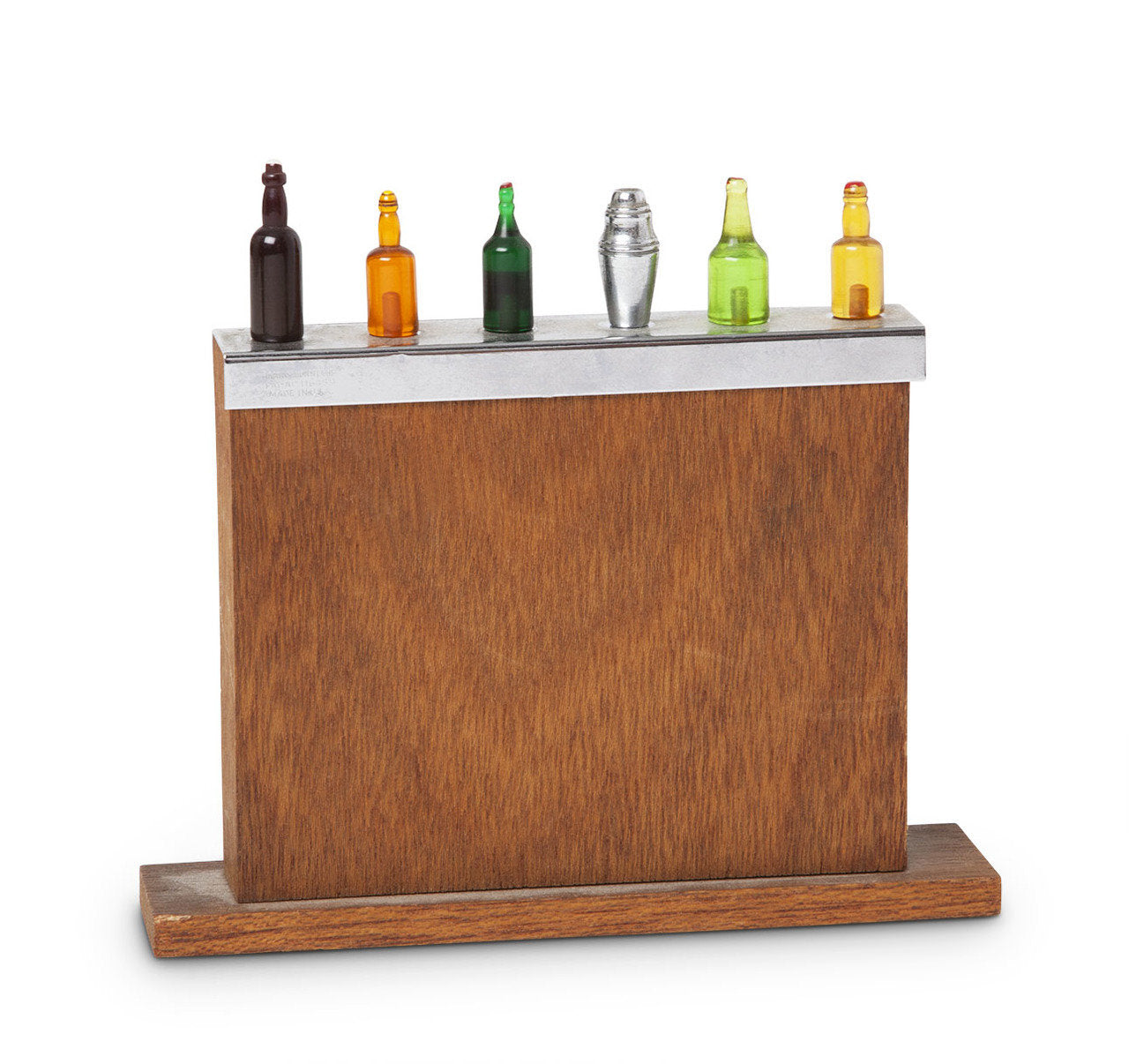 Wonder Bar Wood and Chrome Cocktail Pick Holder