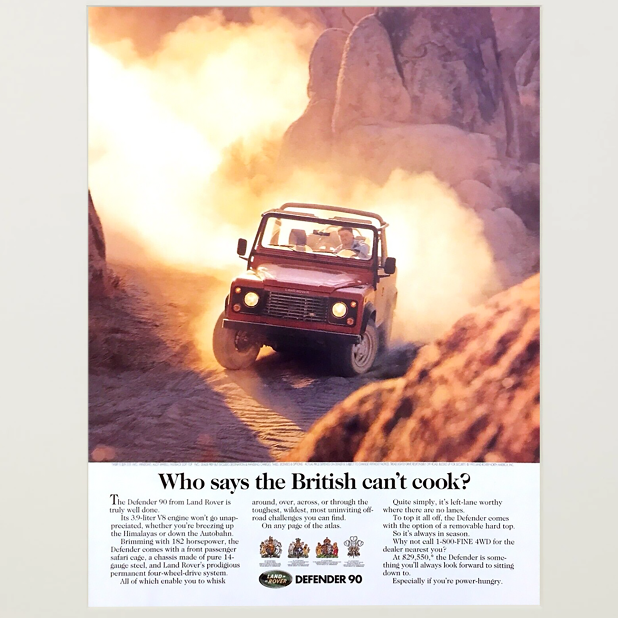 Vintage Land Rover Defender Who Said the British Can't Cook? Ad