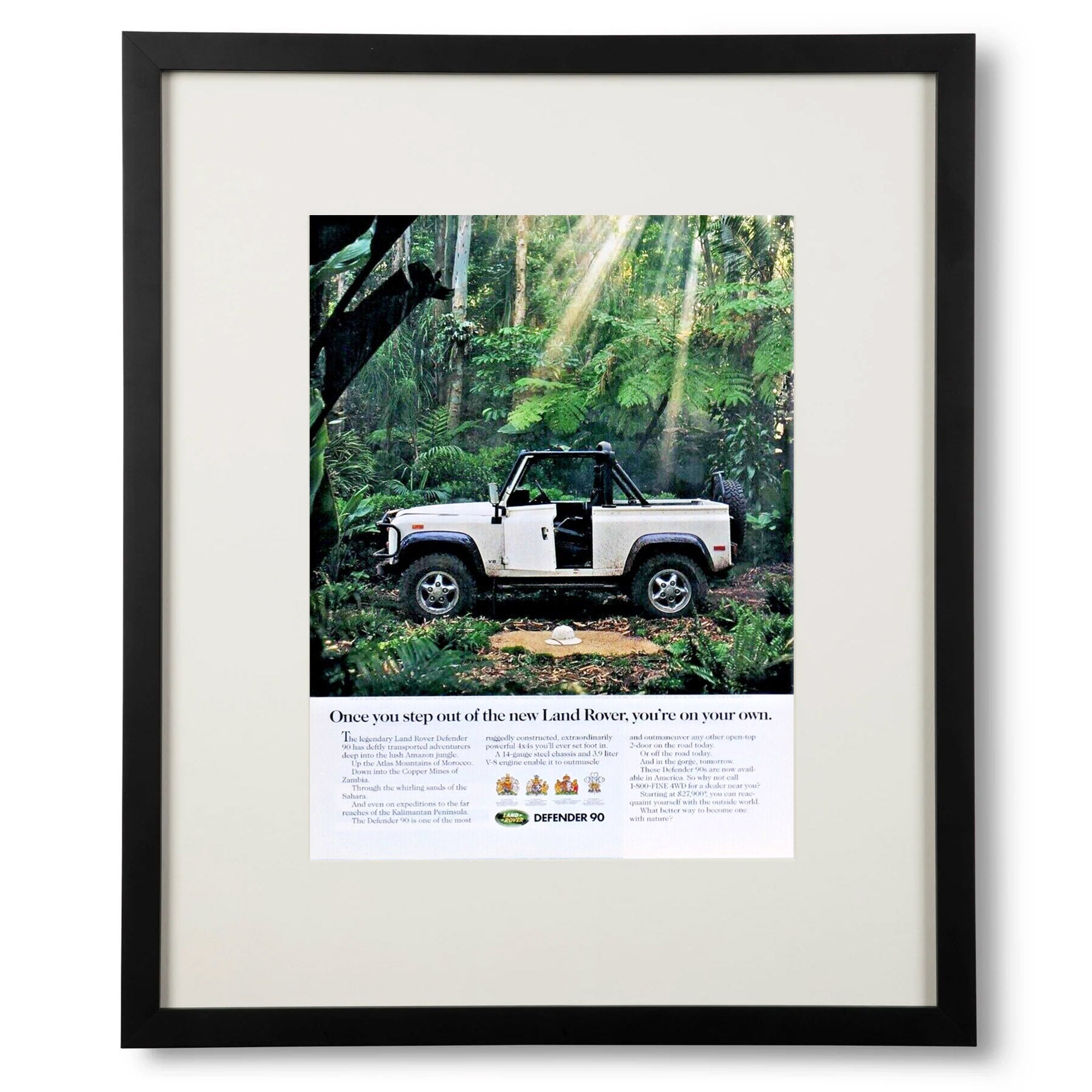 Vintage Land Rover Step Out of a New Defender Advertisement