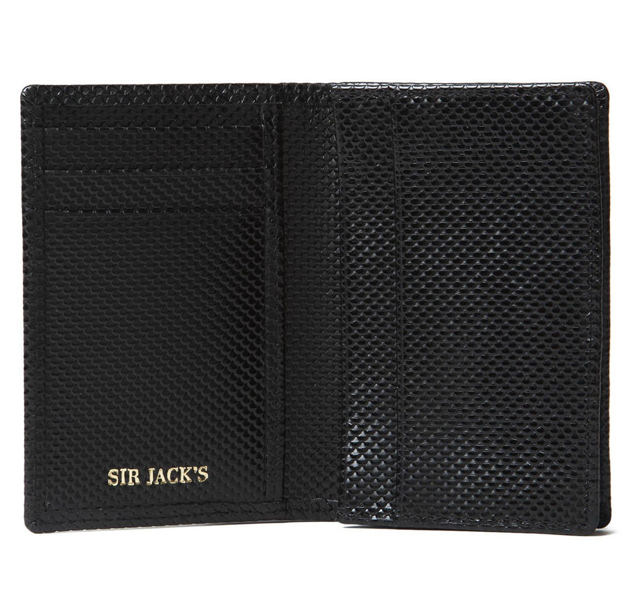 Black Carbon Fibre Leather Business Card Case