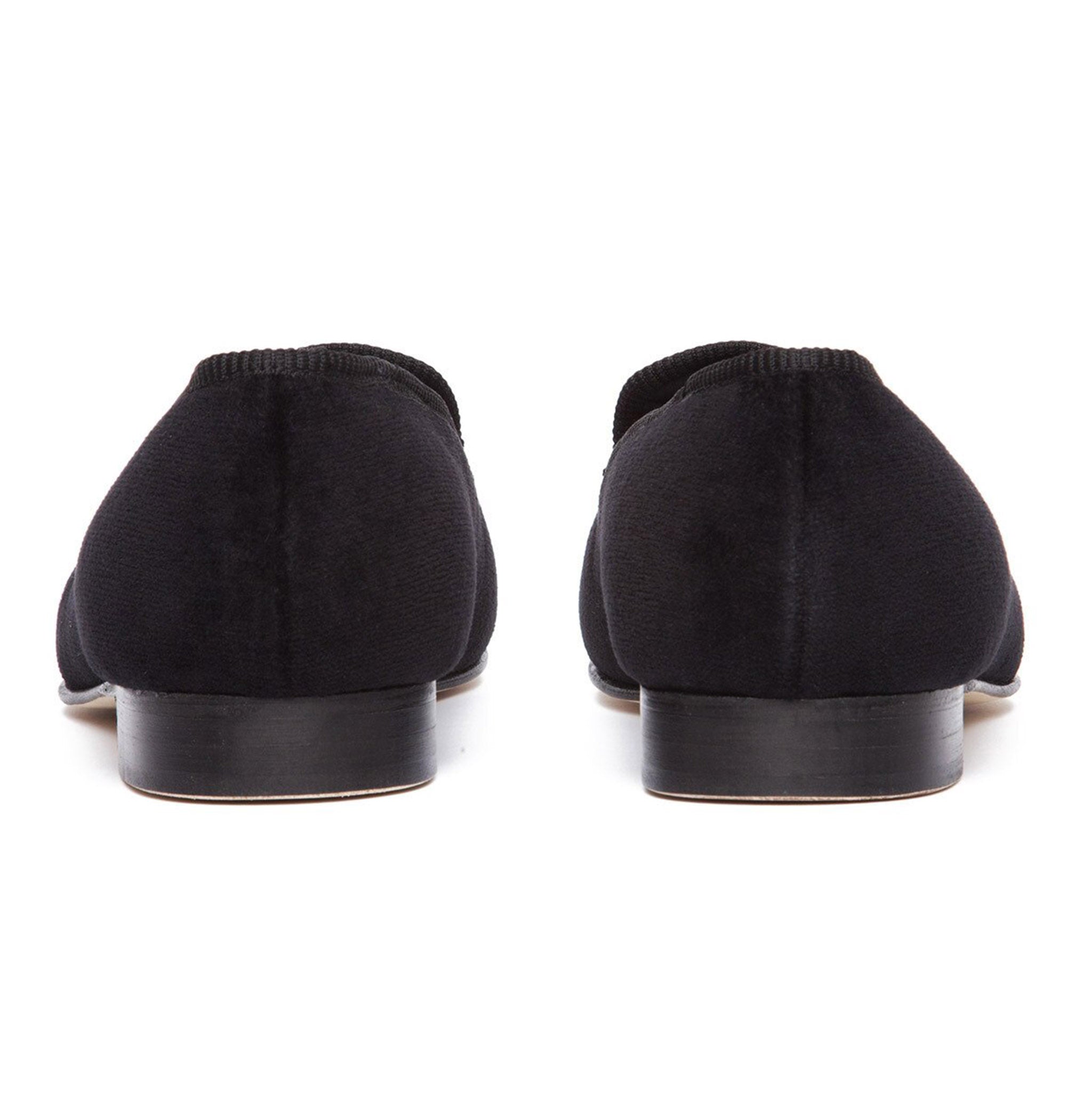 Black Albert Velvet Slippers