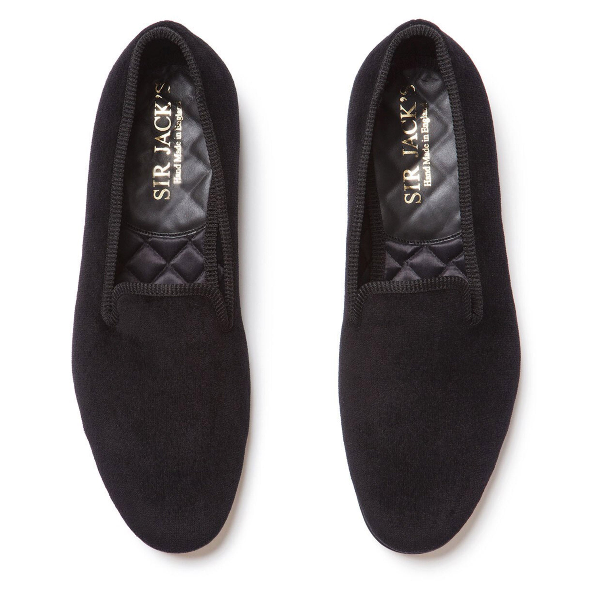 Black Albert Velvet Slippers