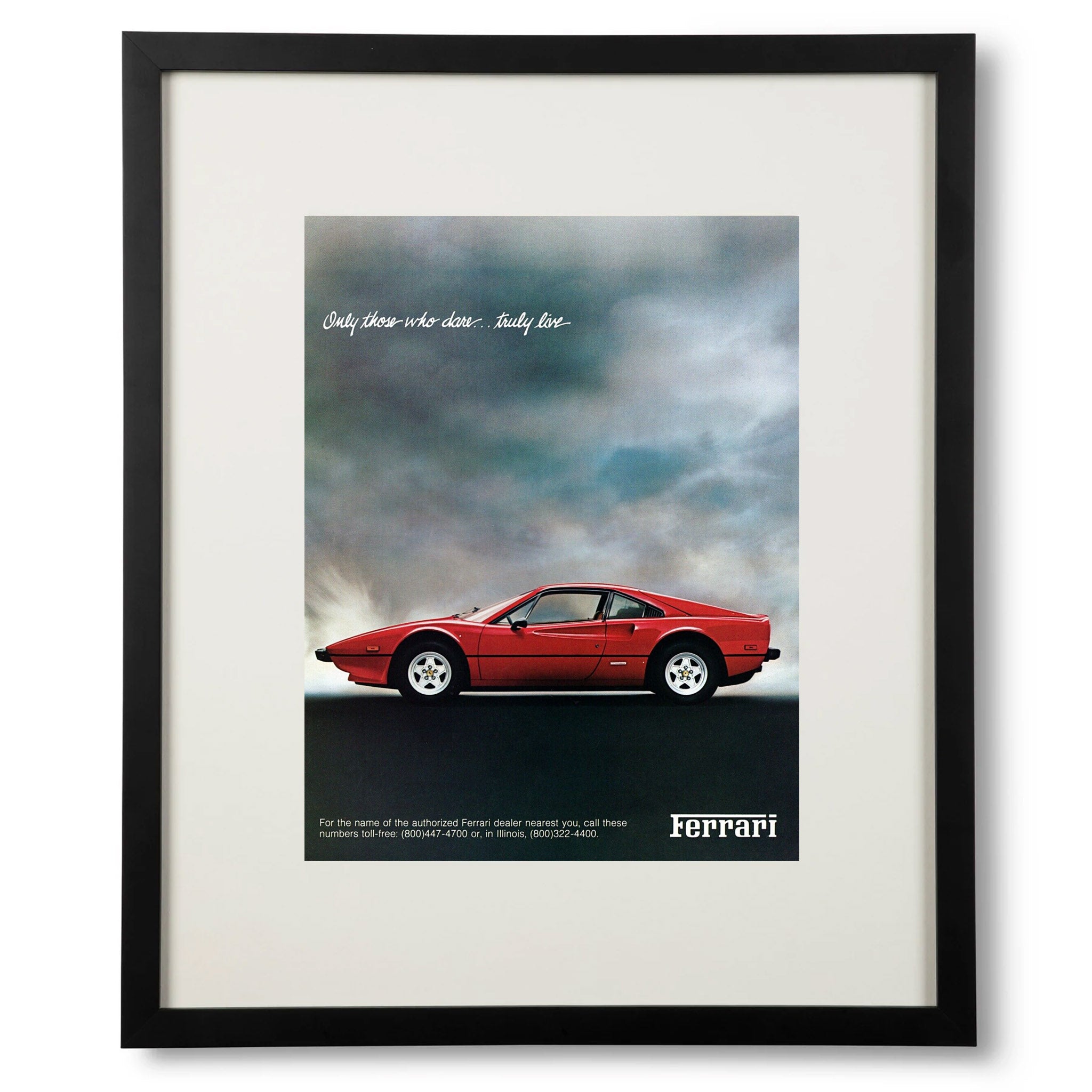 Framed Ferrari Only Those Who Dare Advertisement