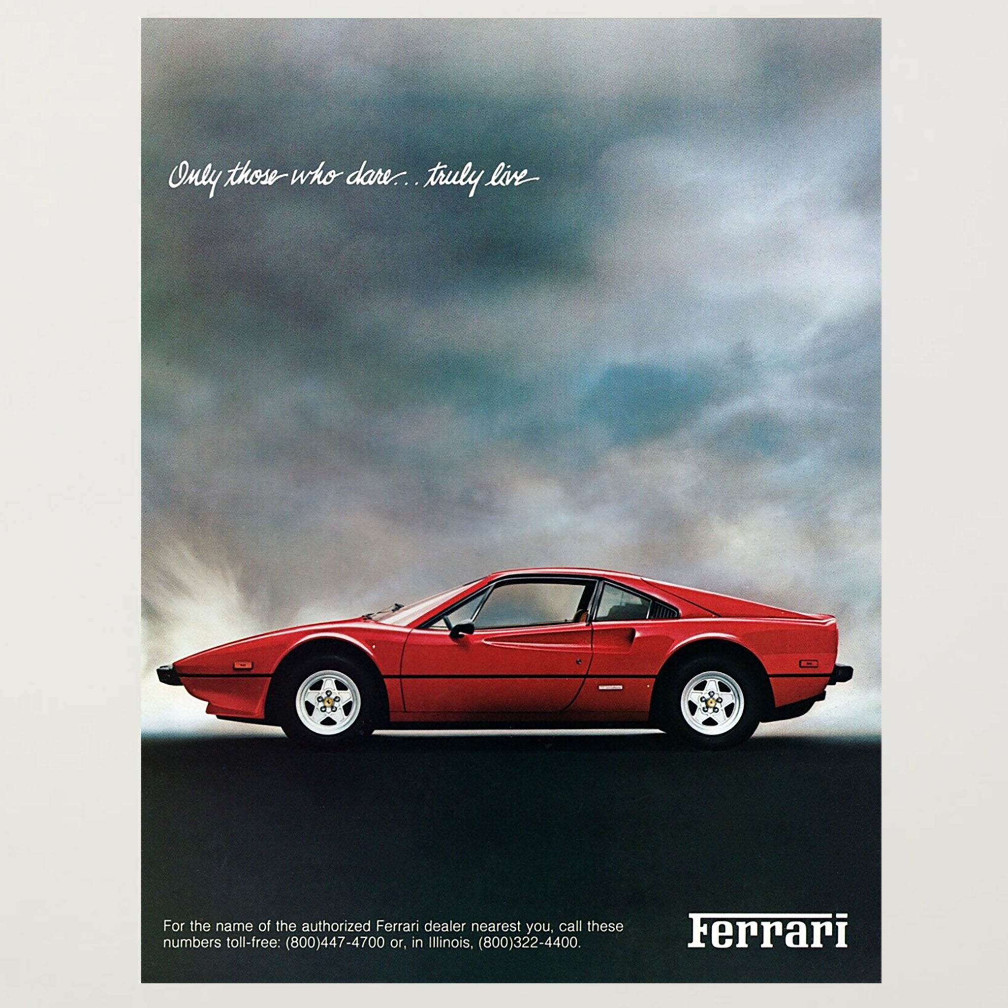 Framed Ferrari Only Those Who Dare Advertisement