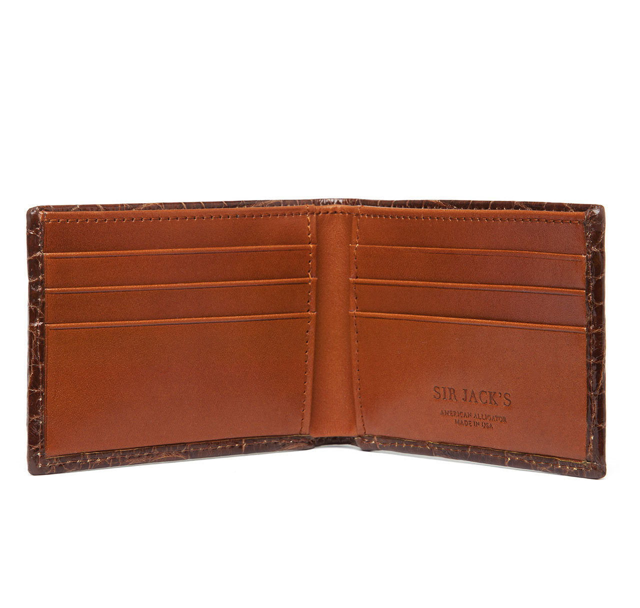 Cognac Alligator Bifold Wallet