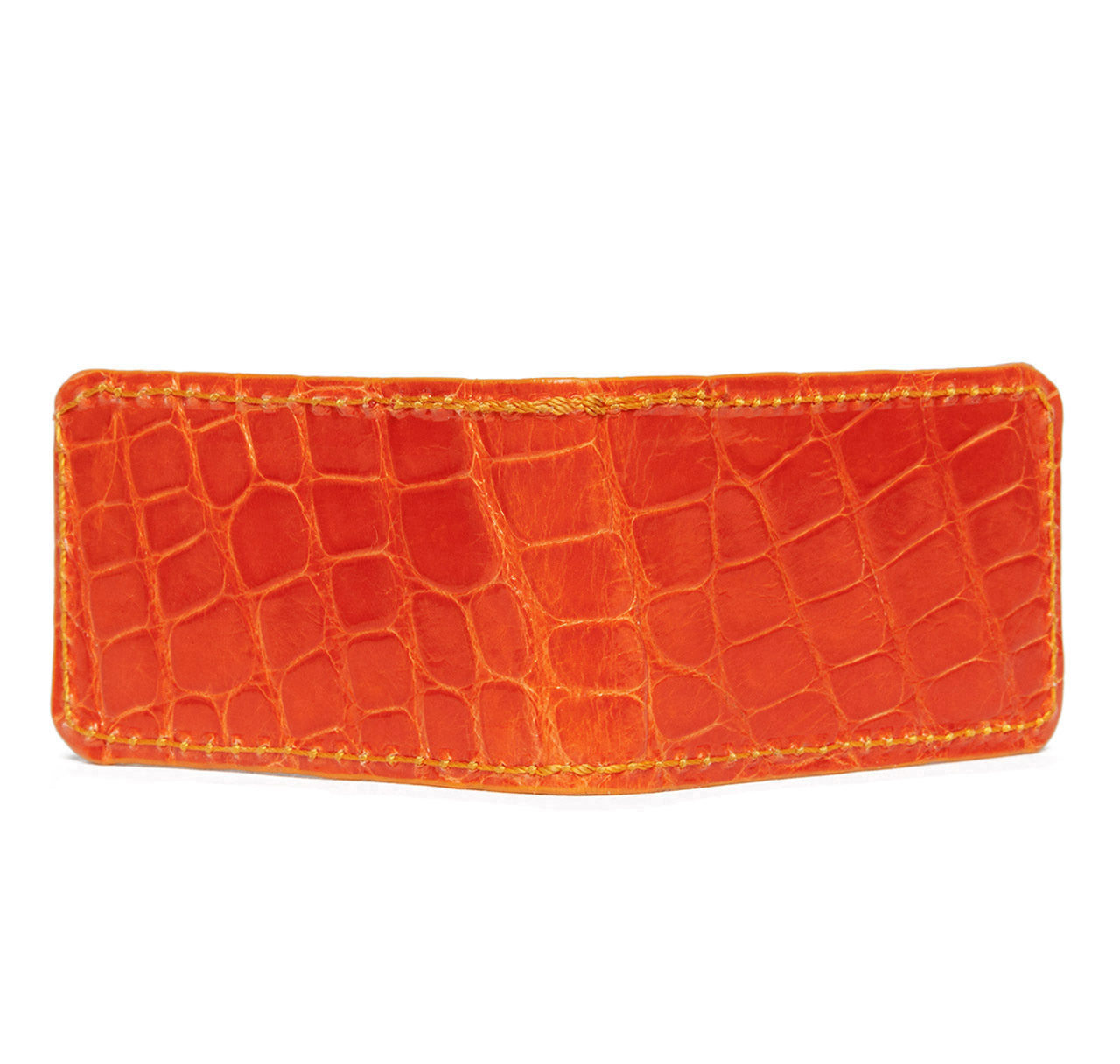 Glazed Orange Alligator Money Clip