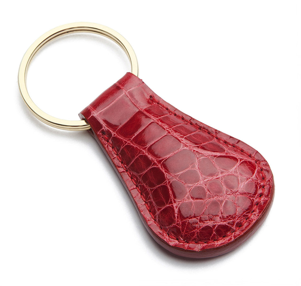 Glazed Red Alligator Key Fob