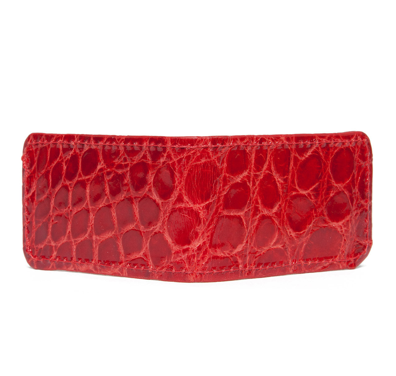 Glazed Red Alligator Money Clip