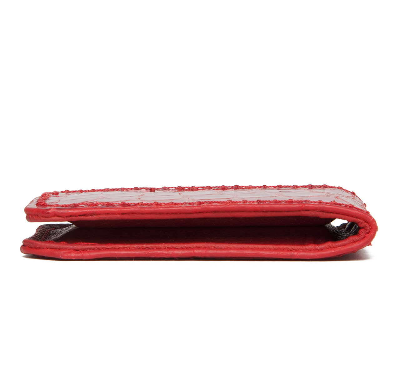 Glazed Red Alligator Money Clip