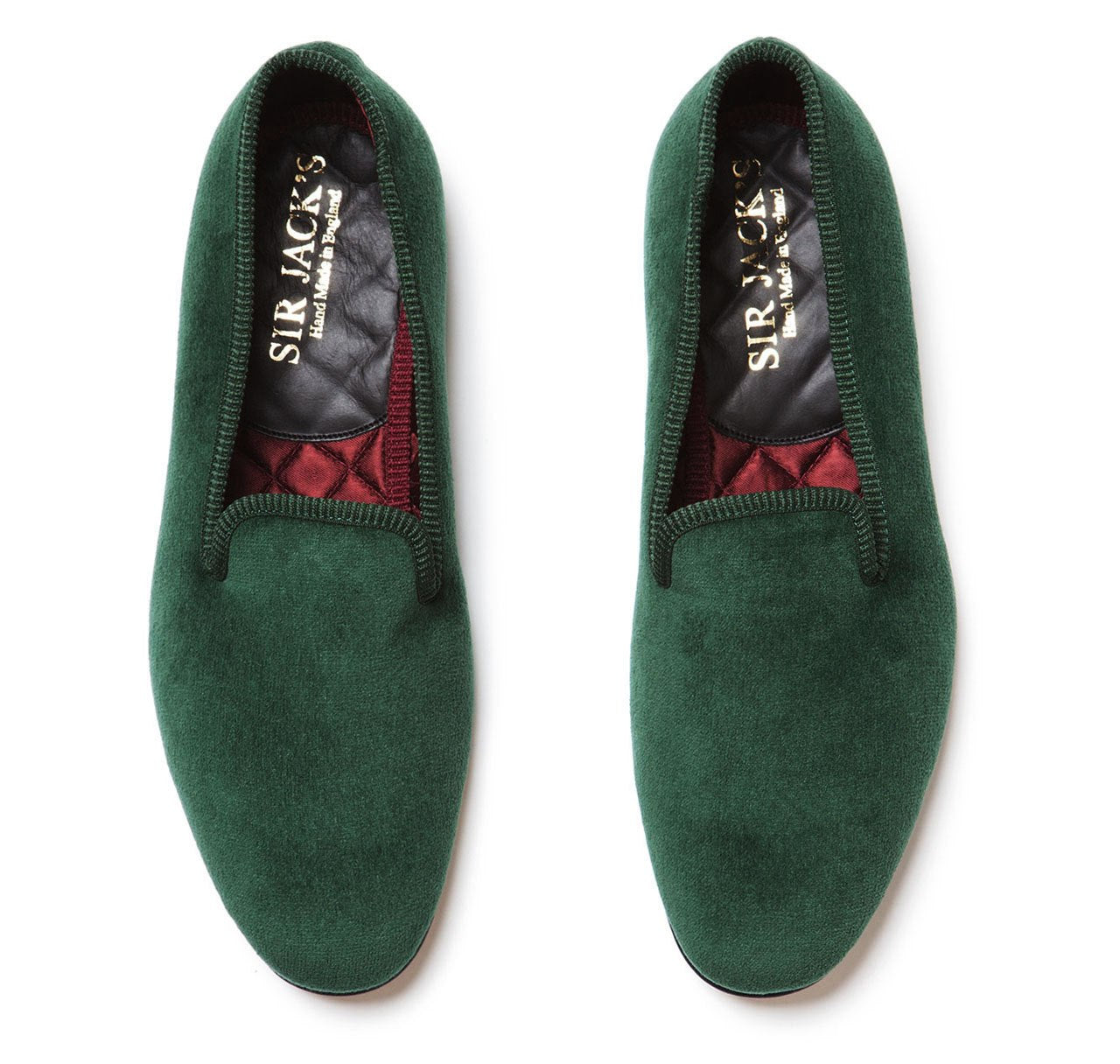 Green Albert Velvet Slippers