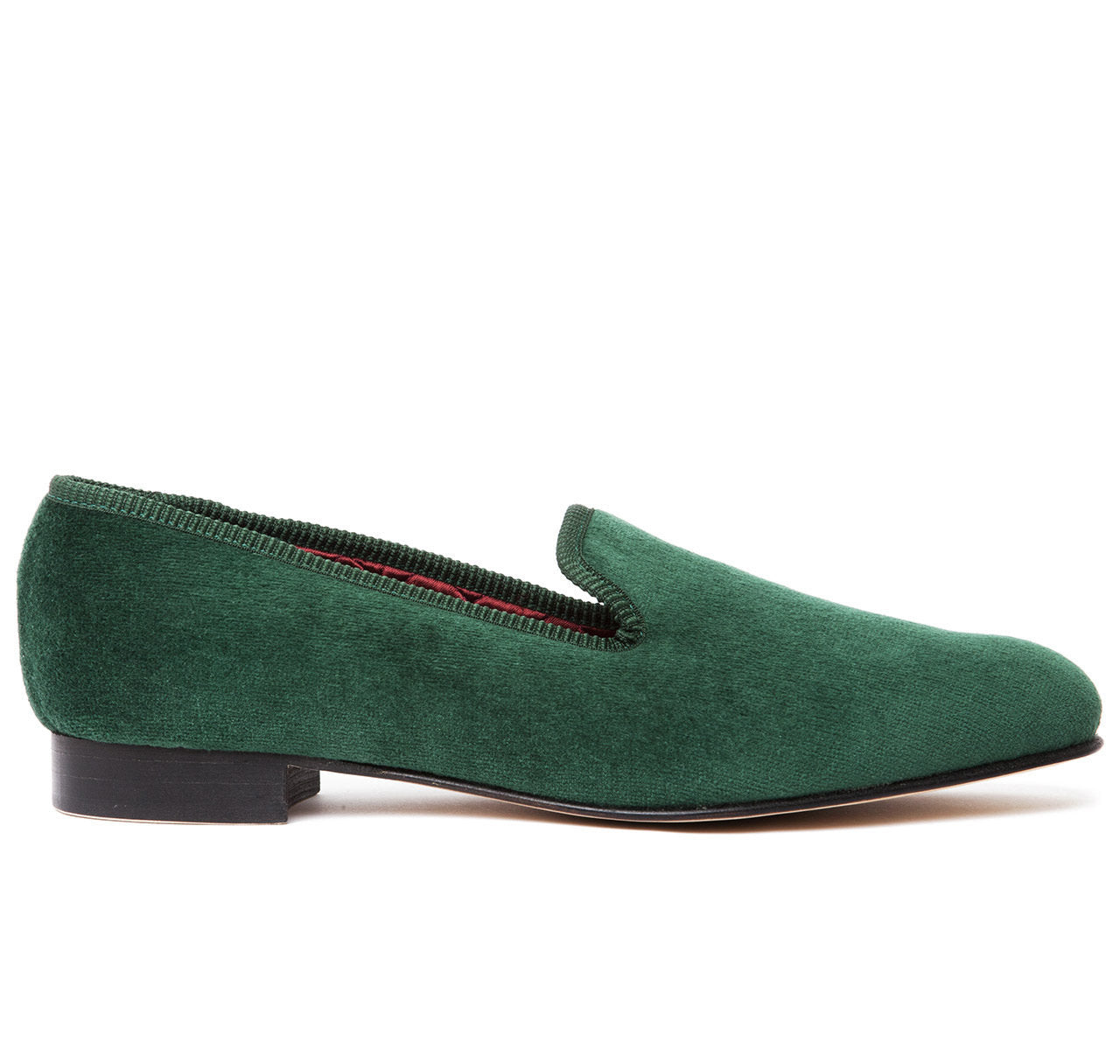Green Albert Velvet Slippers