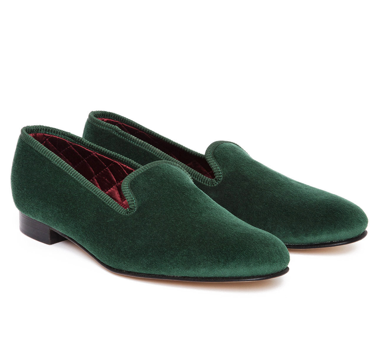 Green Albert Velvet Slippers