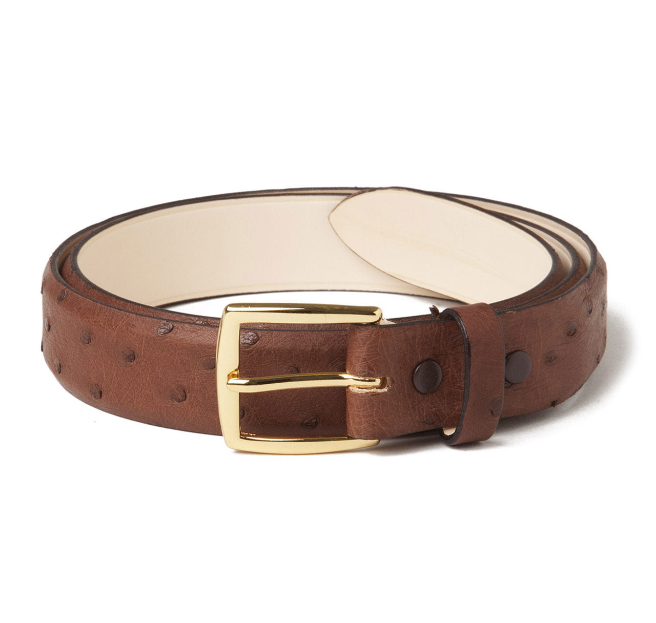 Sir Jack's Ostrich belt in Brown