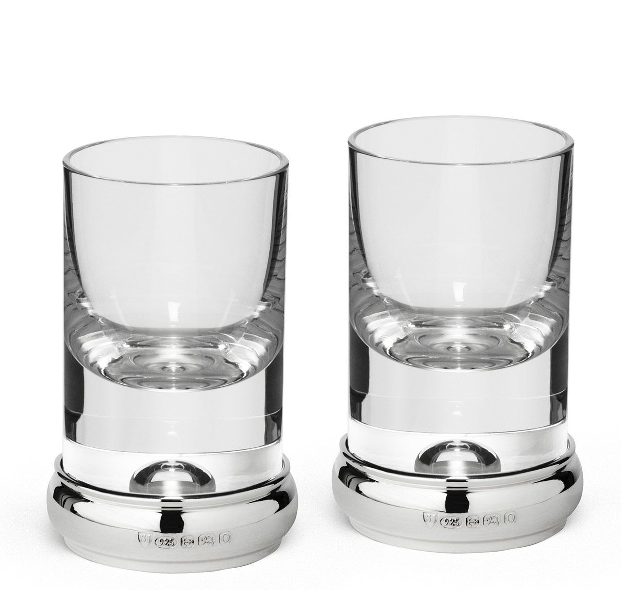 Sterling Silver & Crystal Shot Glass Set