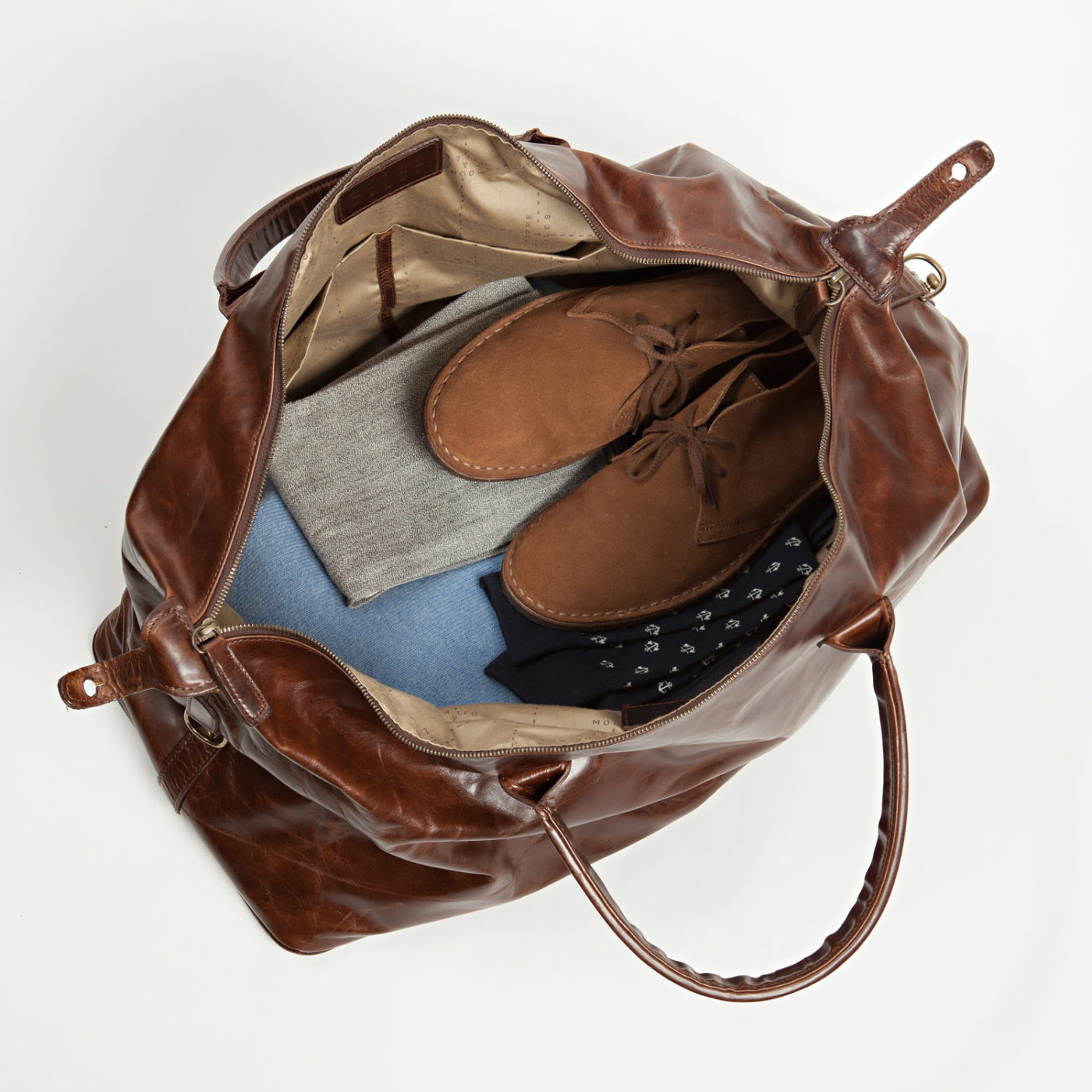 Moore & Giles Benedict Weekend Bag Brompton Brown