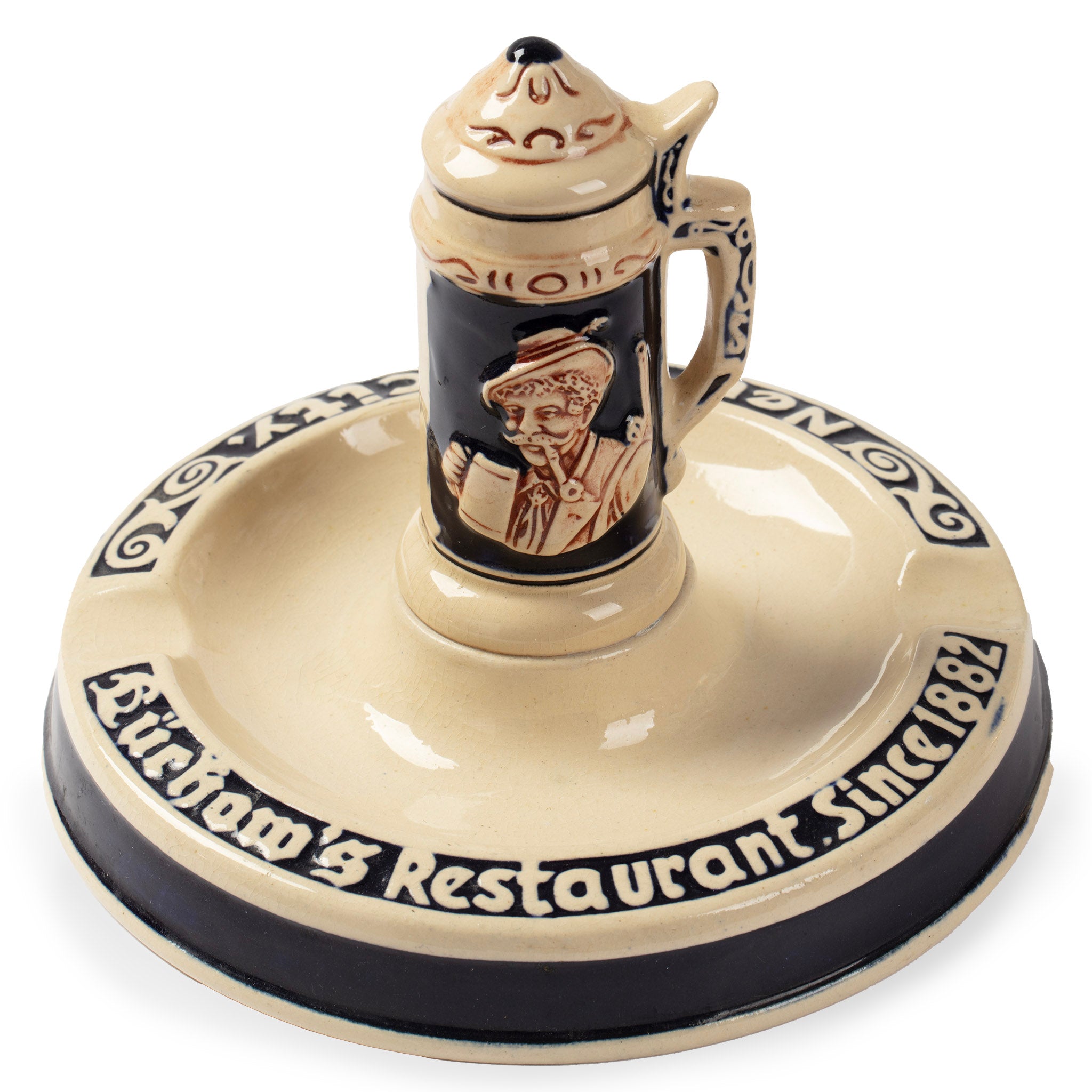 Vintage Lüchow’s Restaurant Ceramic Ashtray