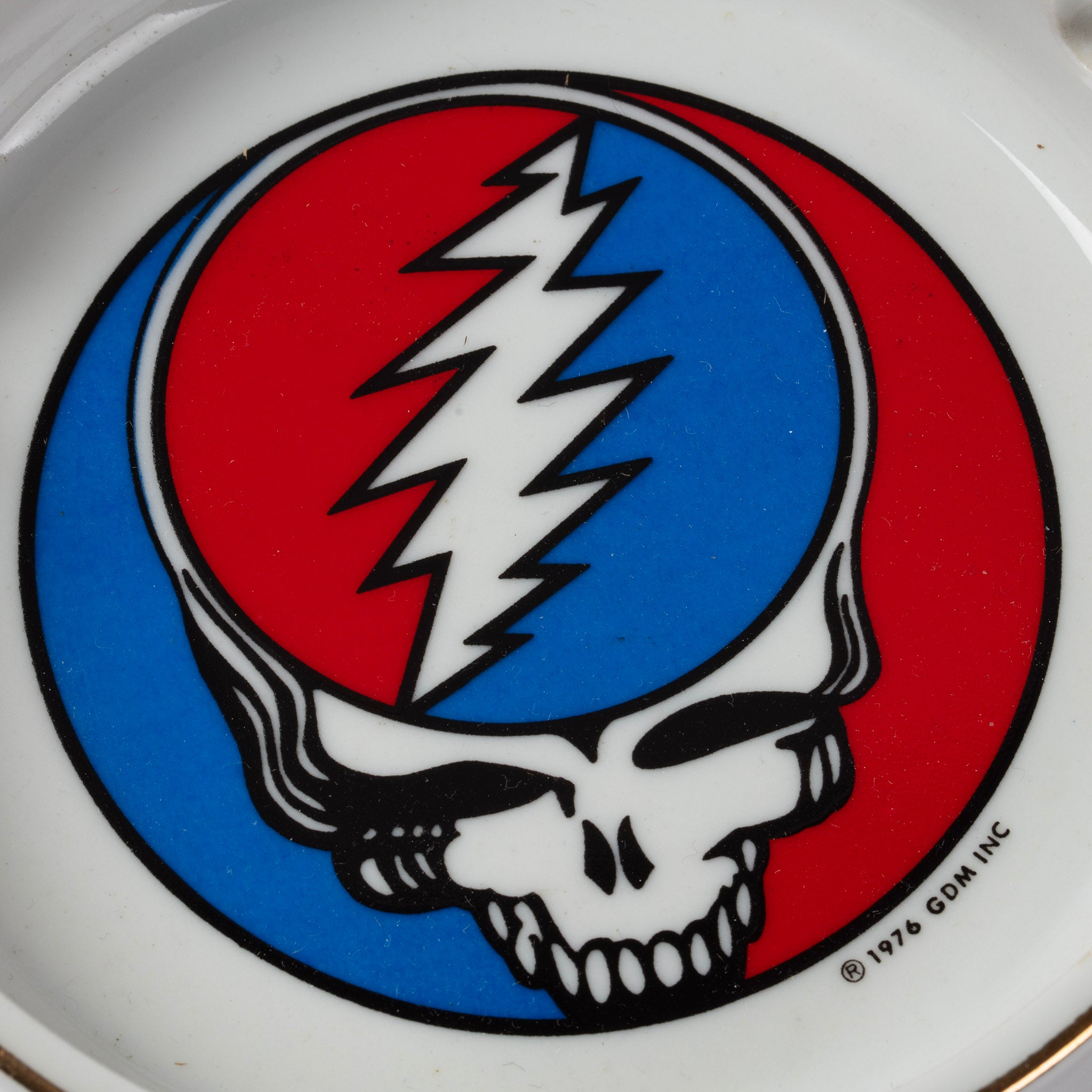 Grateful Dead 1976 “Steal Your Face” Ceramic Ashtray