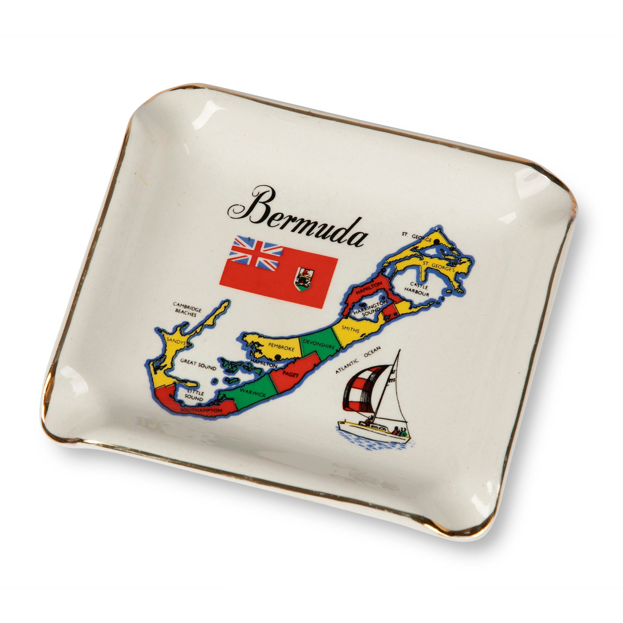 Vintage Bermuda Island Souvenir Ashtray - Thumbnail 4