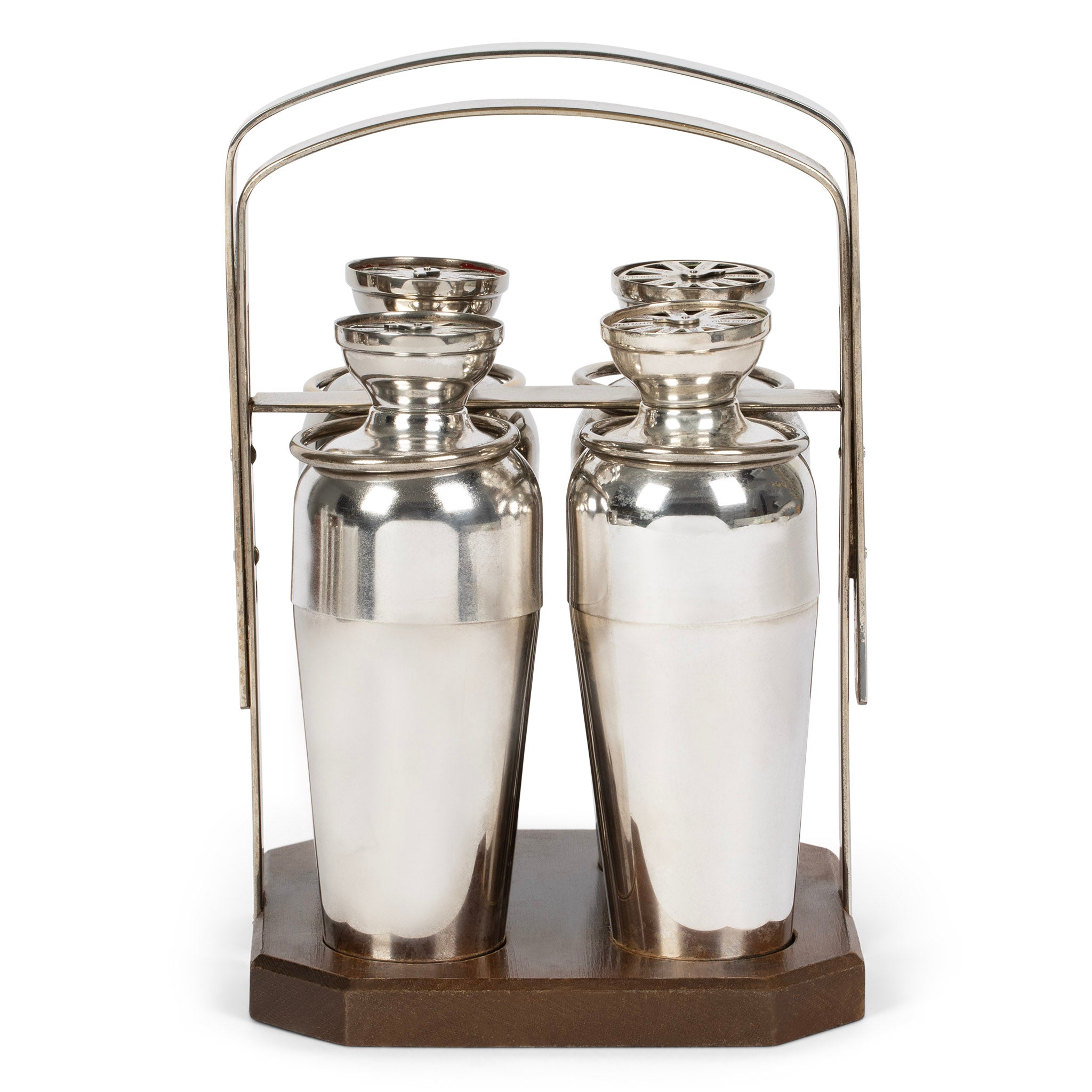 Art Deco Napier Foursome Silver Cocktail Shaker Set