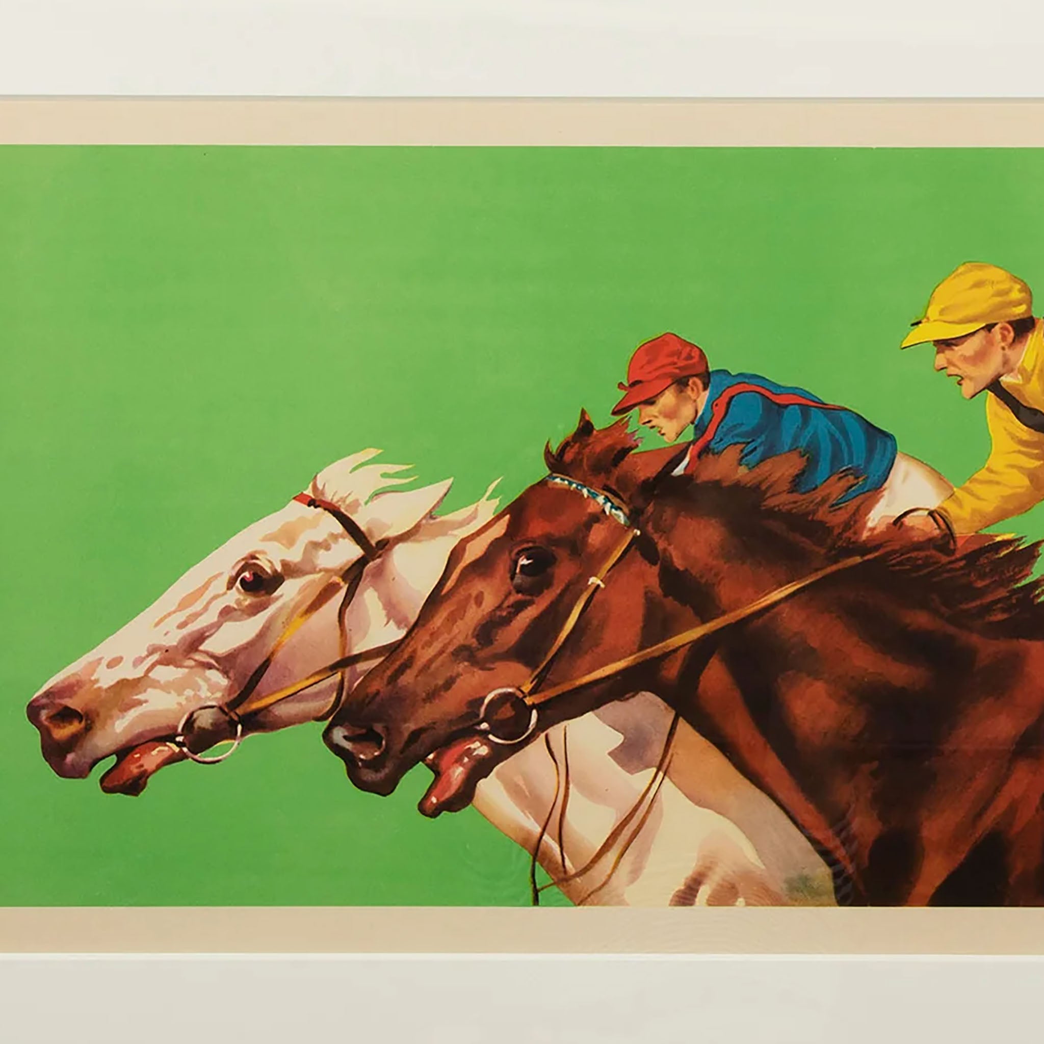 Framed Original French Jockey Equestrian Poster
