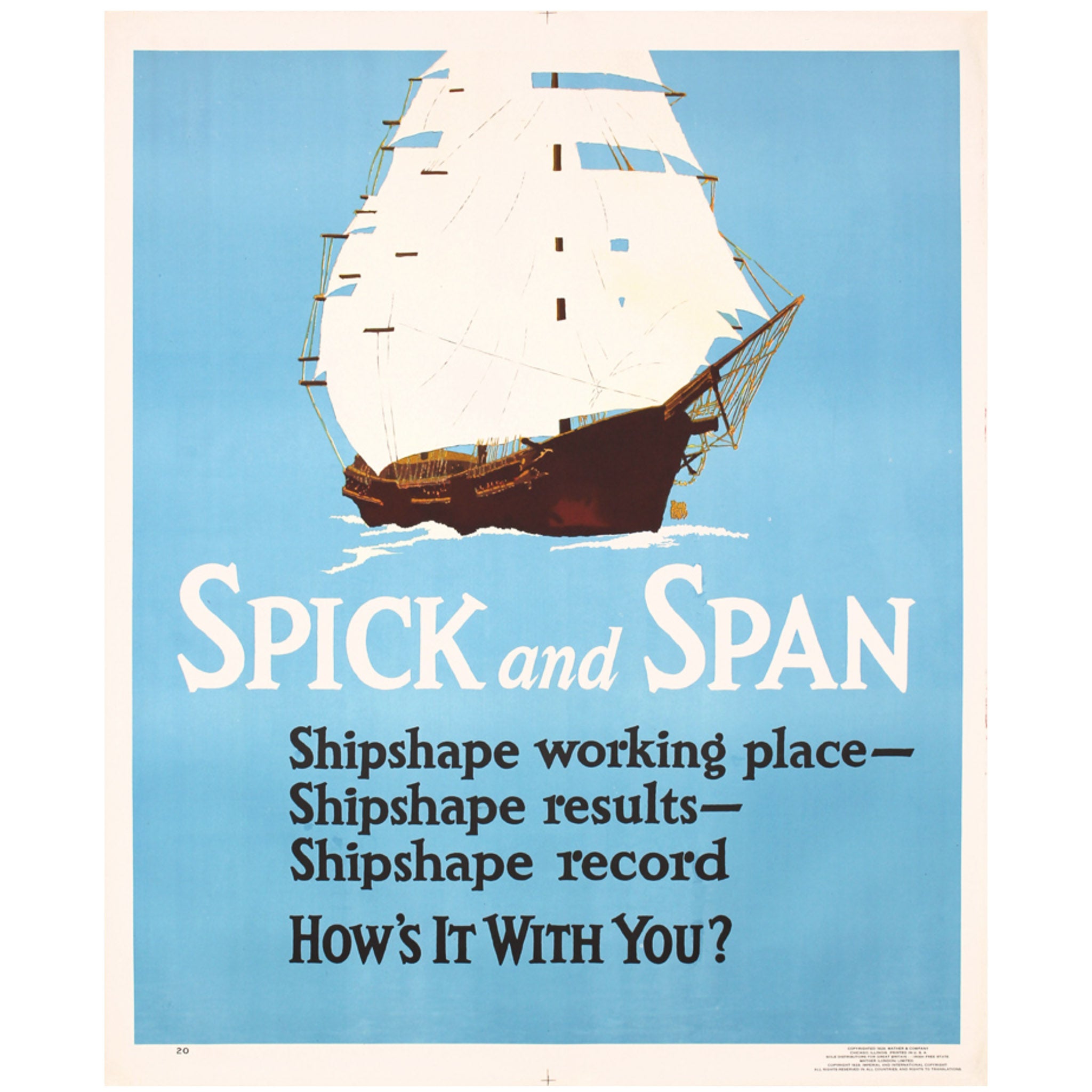 Original Mather Work Incentive Spick & Span Poster