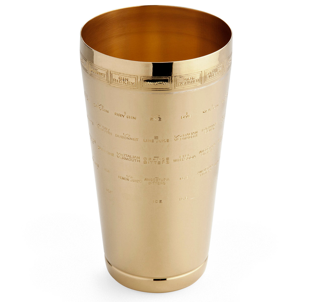 Napier "Tells You How" Two-Tone Cocktail Shaker – Silver & Gilt Dial