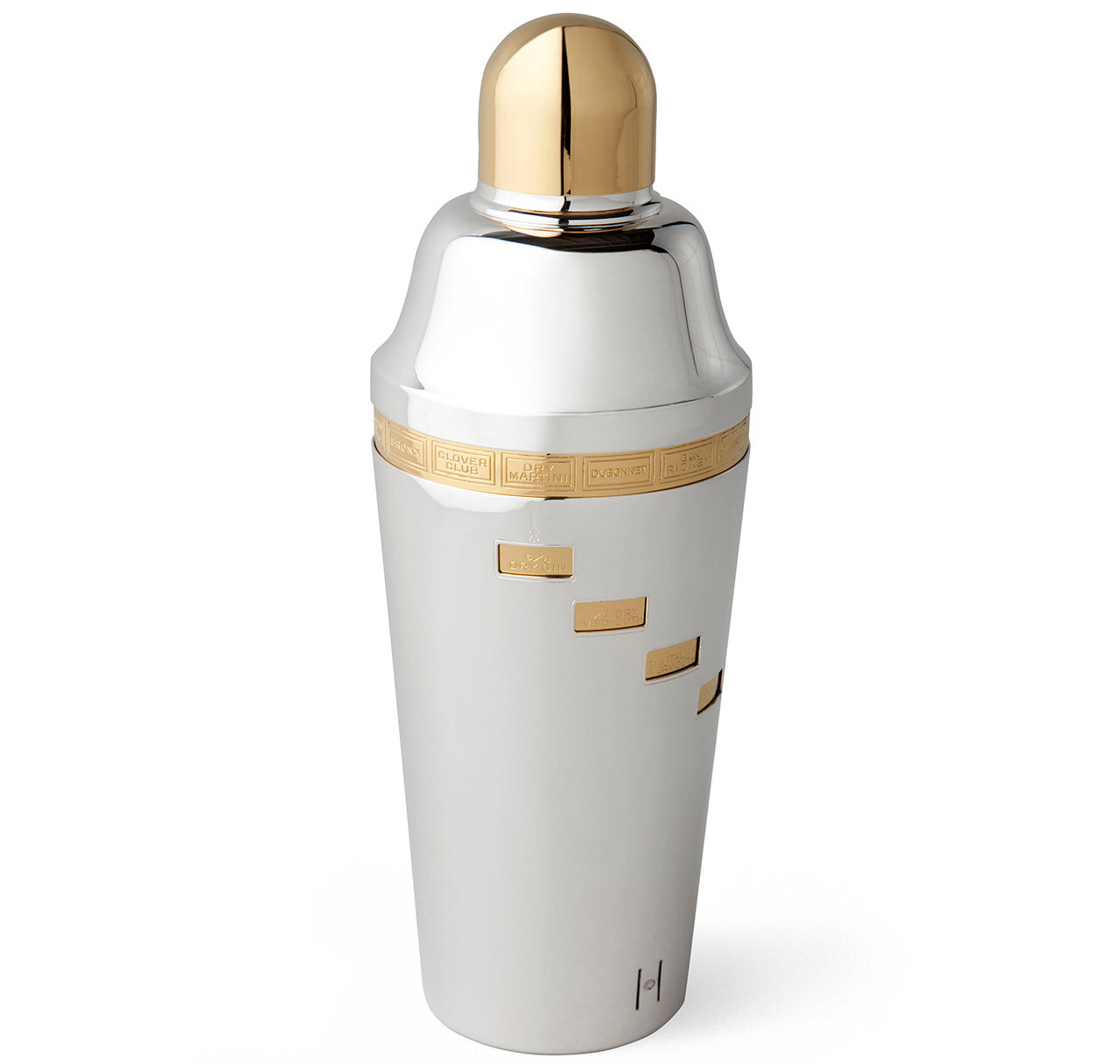 Napier "Tells You How" Two-Tone Cocktail Shaker – Silver & Gilt Dial