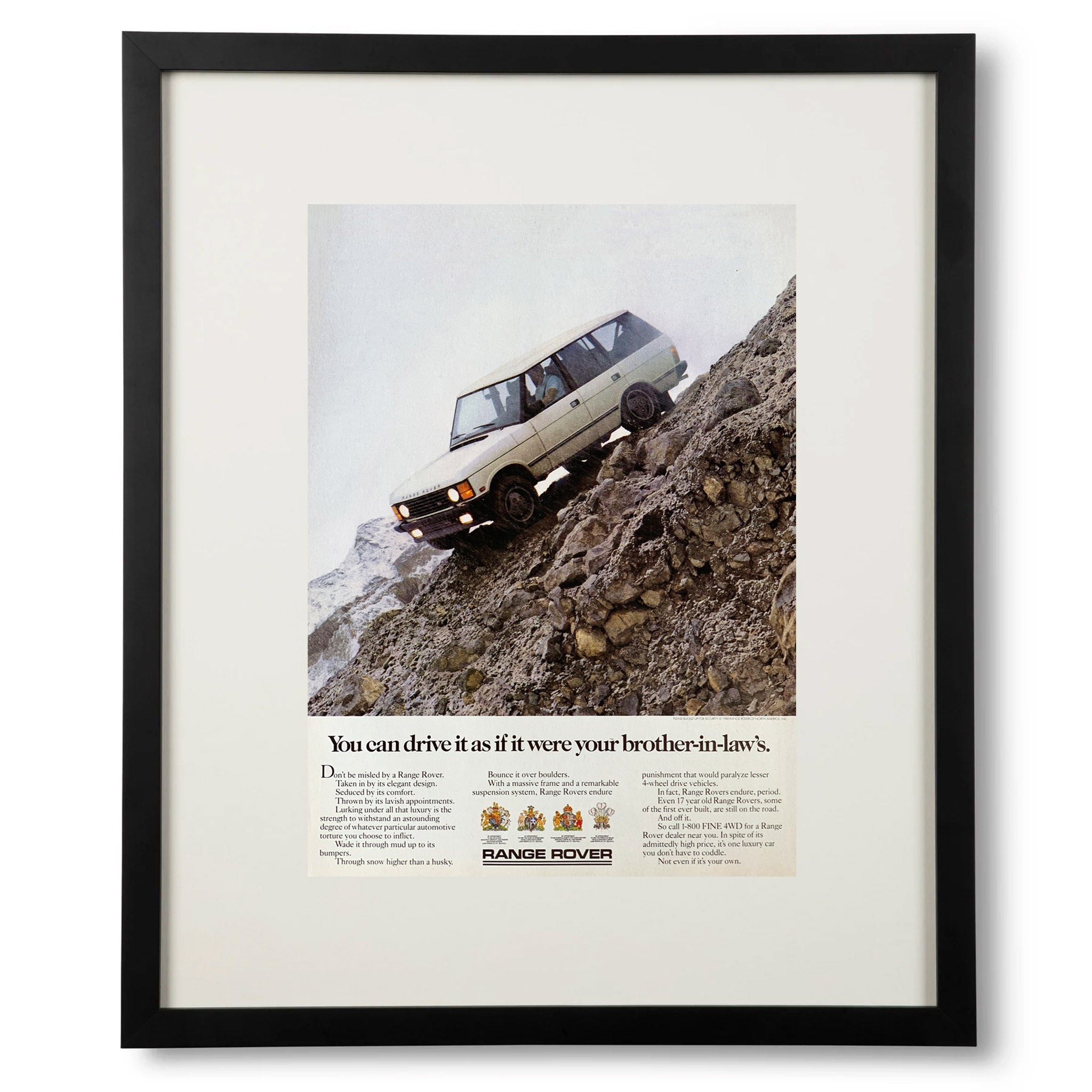 Framed Range Rover 'Brother-in-Law's' Advertisement