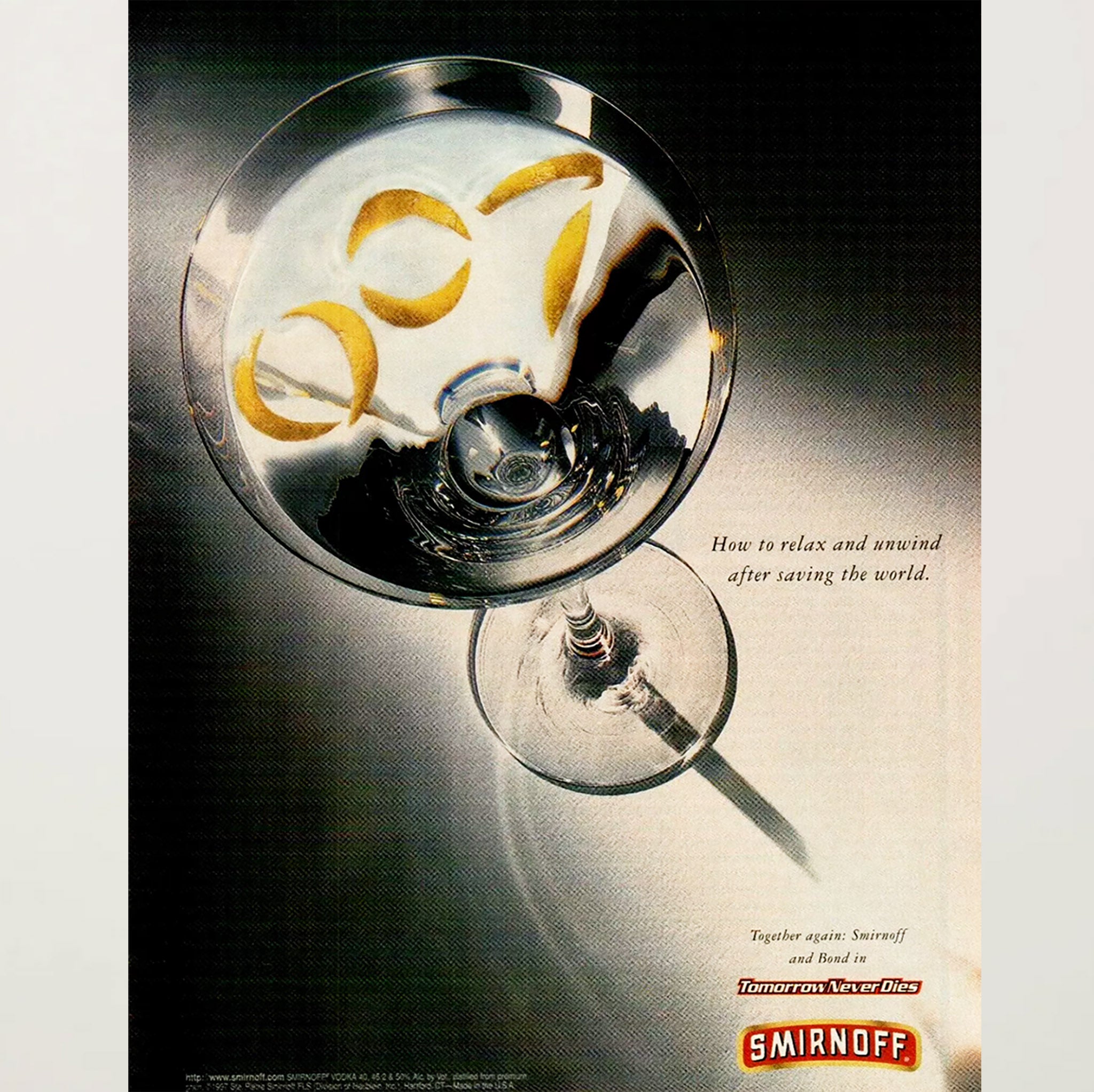 007 James Bond Smirnoff Martini Advertisement