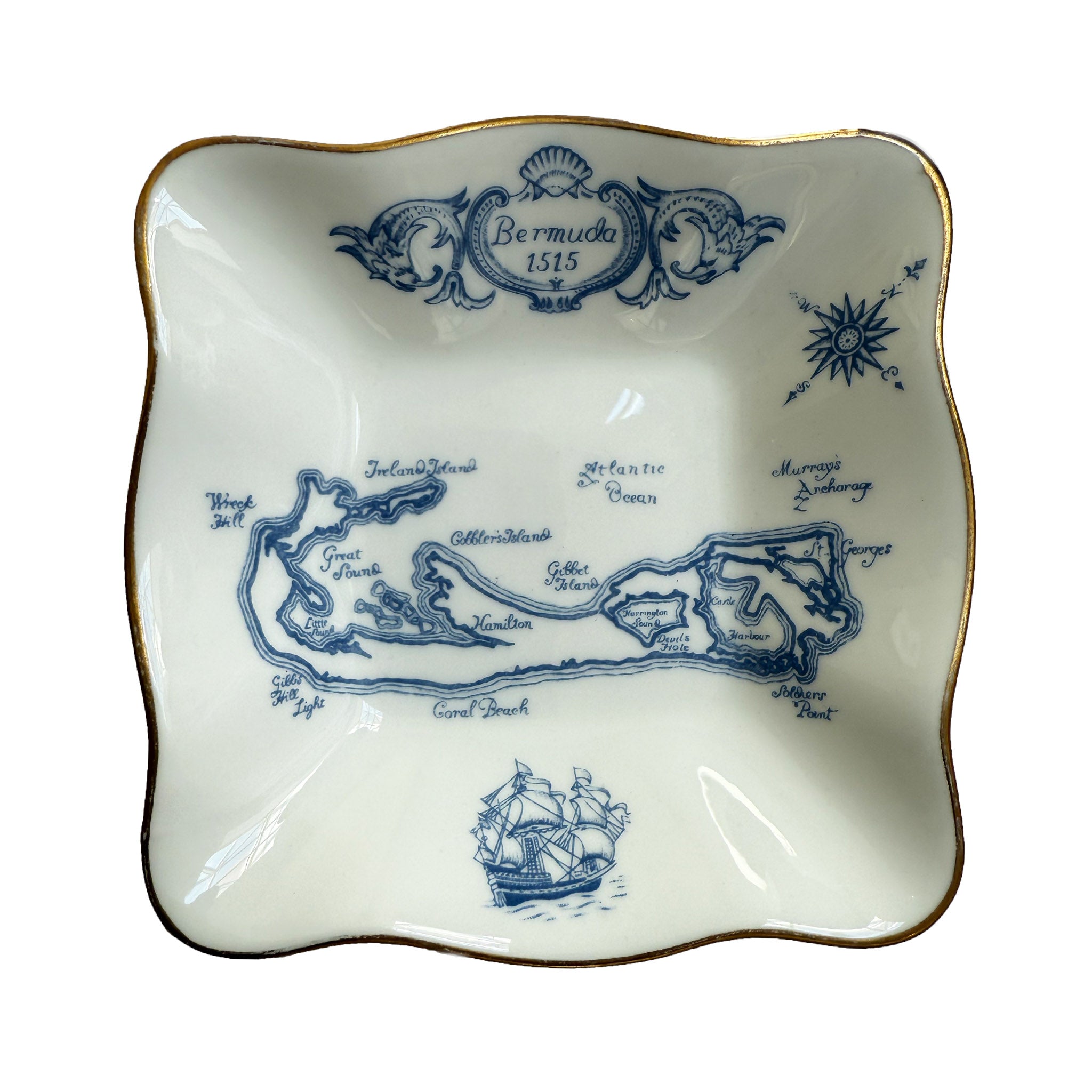 Vintage Bermuda Bone China Trinket Dish