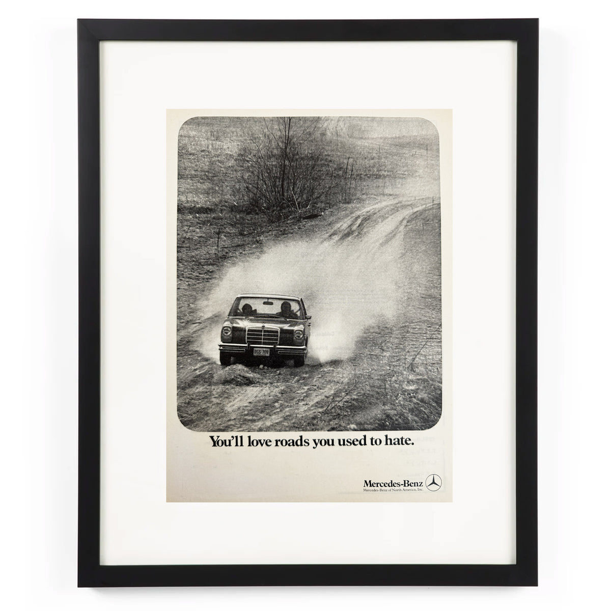 Framed 1972 Mercedes-Benz 220 Advertisement