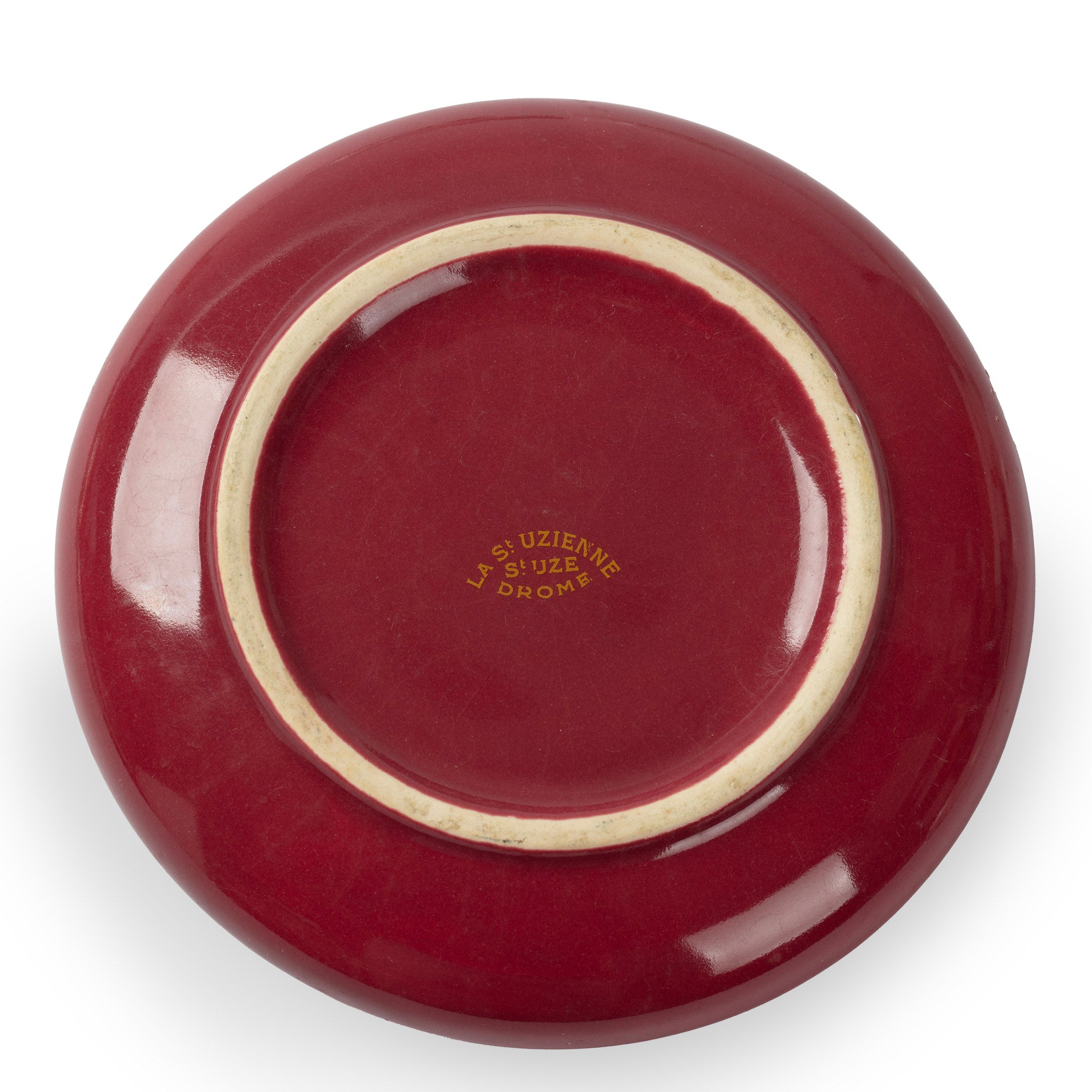 Vintage Carlton Cannes Hotel Burgundy Ashtray & Catchall Dish