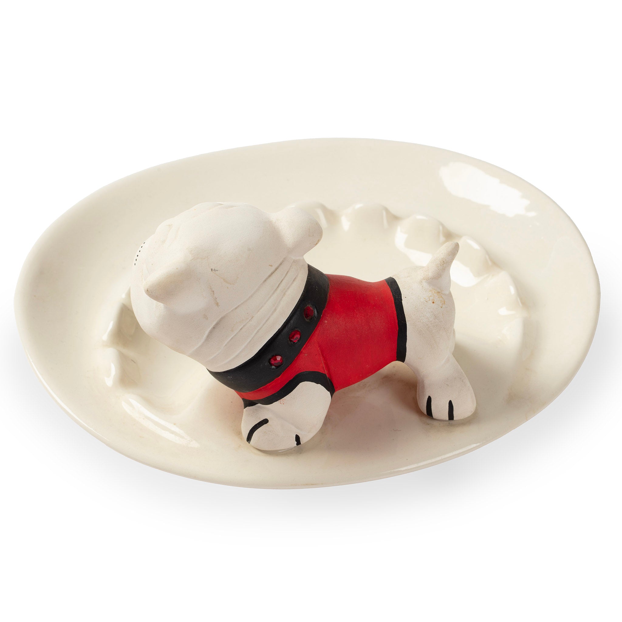 Vintage University of Georgia Bulldog Ceramic Ashtray