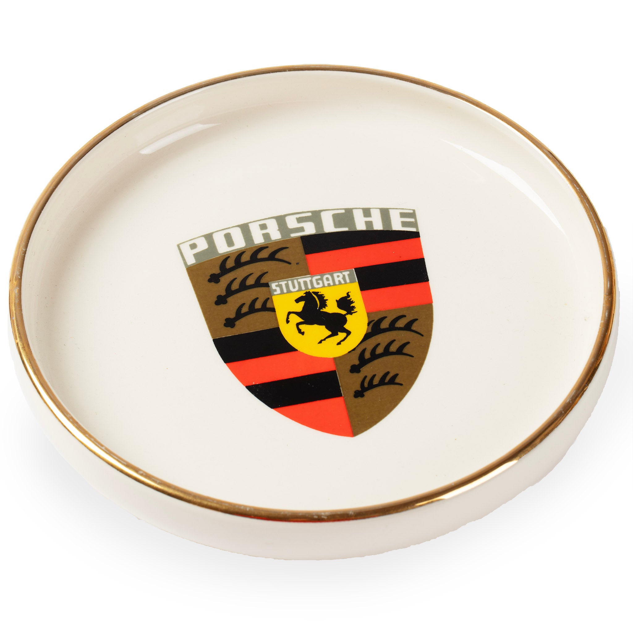 Vintage Porsche Crest Ceramic Ashtray