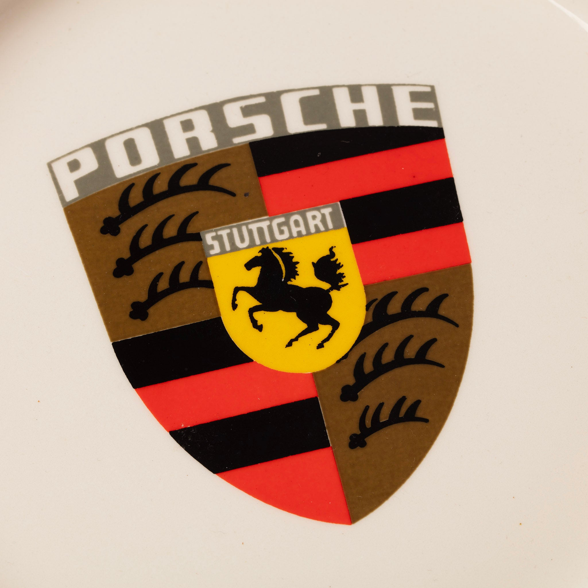Vintage Porsche Crest Ceramic Ashtray