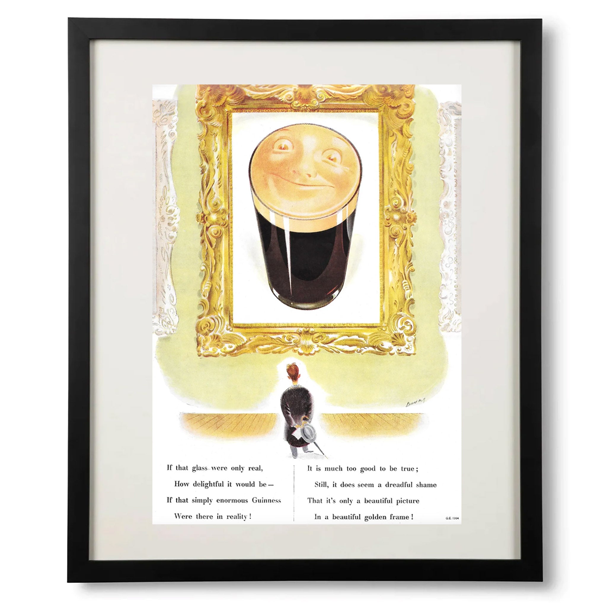 Framed Guinness Beautiful Picture Advertisement