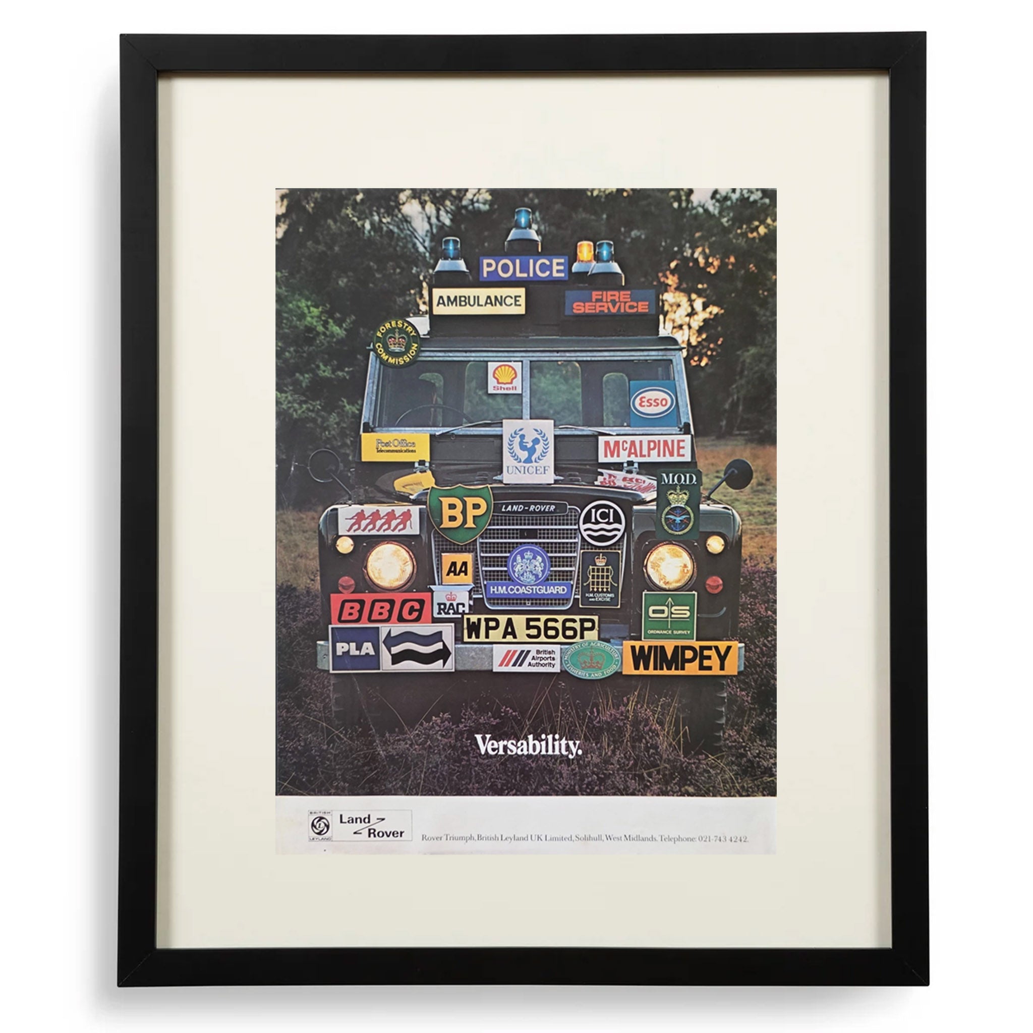 Framed Land Rover “Versatility” Advertisement