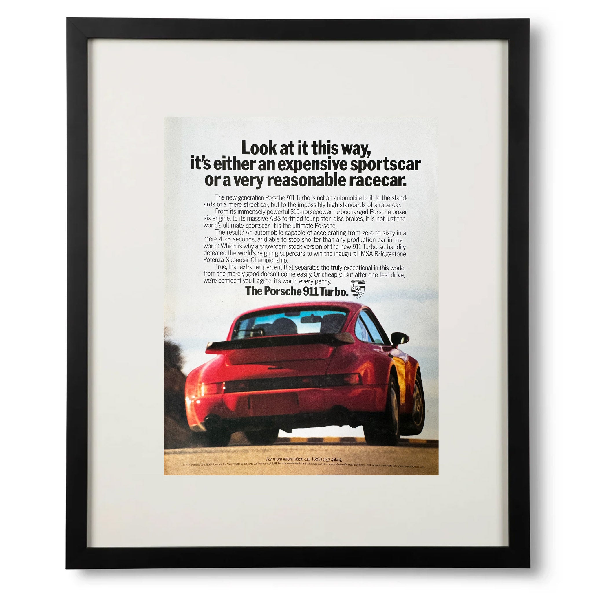 Porsche 911 Turbo Racecar Advertisement