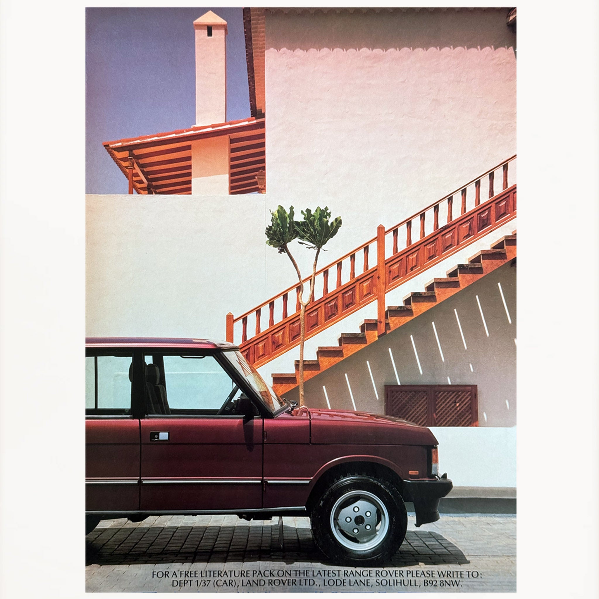 Framed Classic Range Rover Advertisement