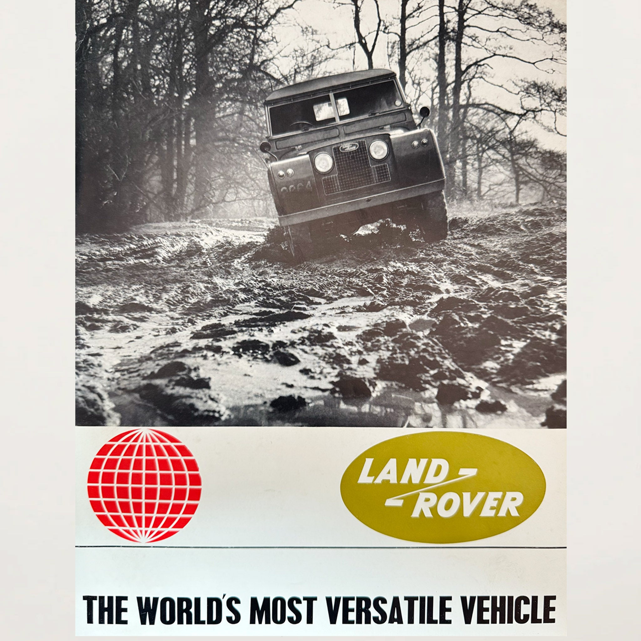 Framed Land Rover “The World’s Most Versatile Vehicle” Advertisement