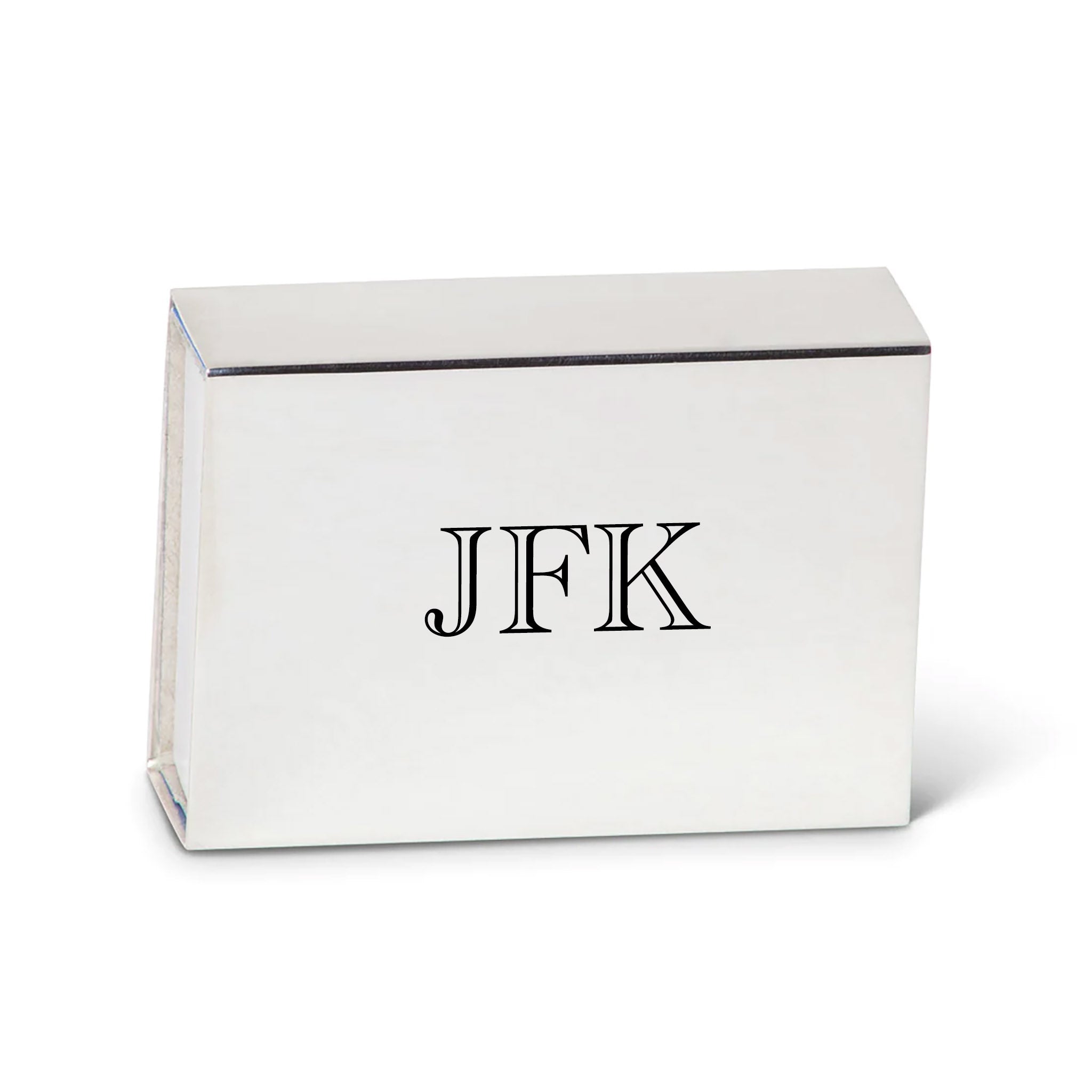 Personalized Engraved Sterling Silver Matchbox Cover