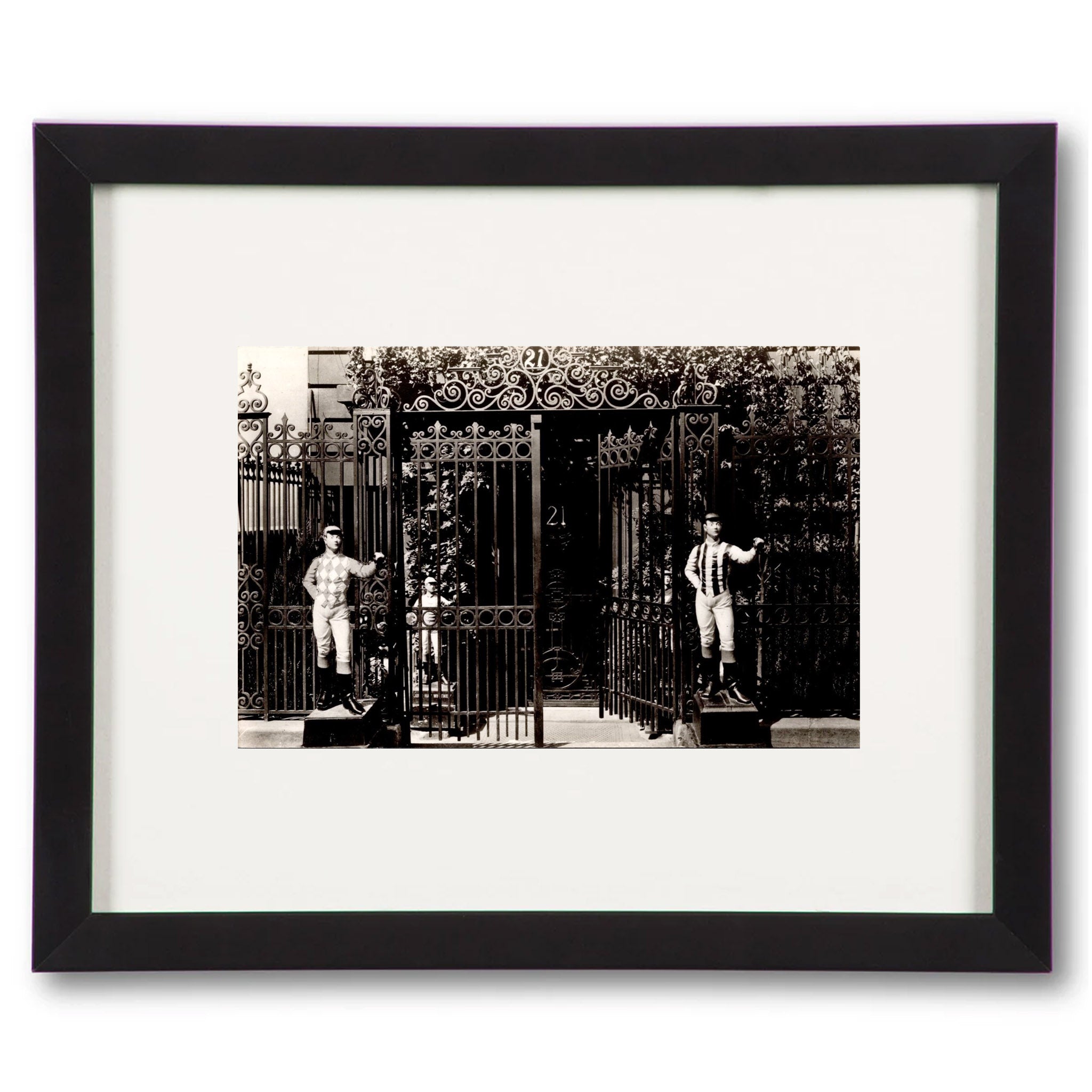 Framed '21' Club New York Iron Gate Postcard